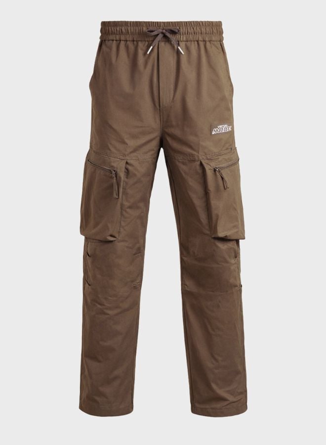 Men Relaxed Fit Solid Cargo