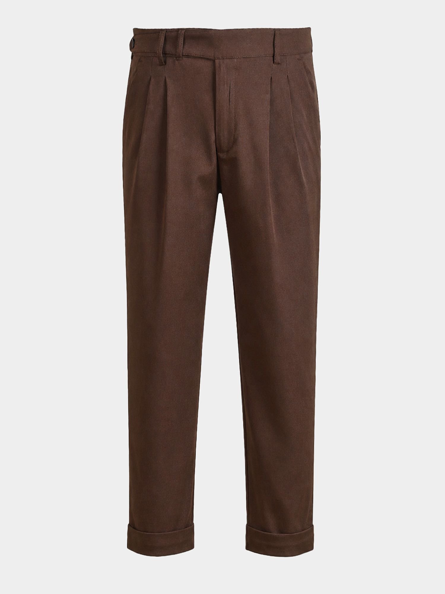 Men Relaxed Fit Solid Trousers
