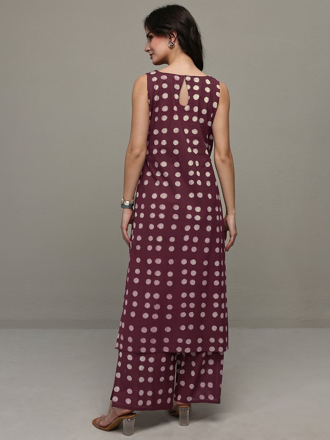 Burgundy Printed Cotton Co-Ords