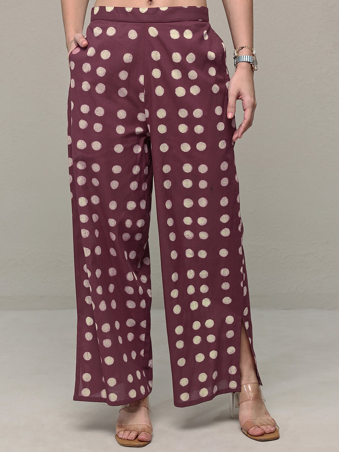 Burgundy Printed Cotton Co-Ords
