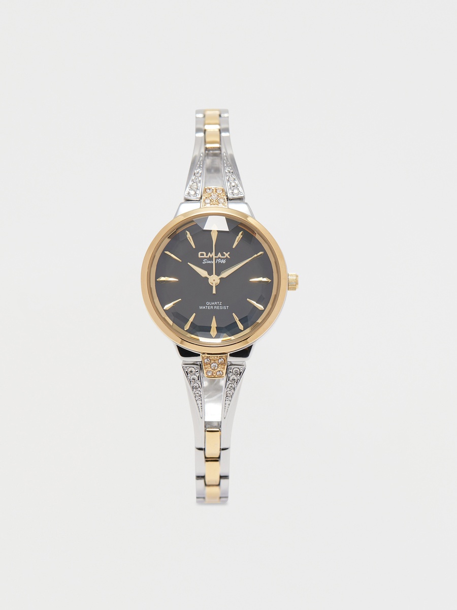 Women Silver and Gold Stainless Steel Strap Analog Wrist Watch - 00JEC052N002 - 28 MM