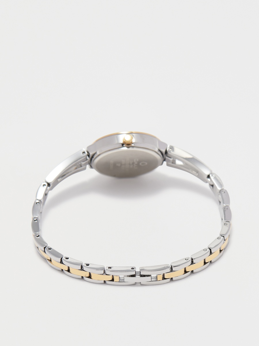 Women Silver and Gold Stainless Steel Strap Analog Wrist Watch - 00JEC052N002 - 28 MM