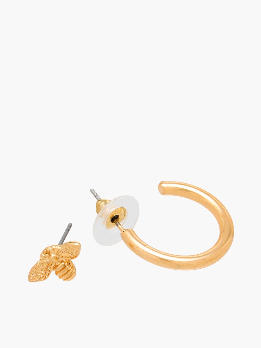 Set of 9 - Gold Tone Assorted Earrings with Pushback Closure