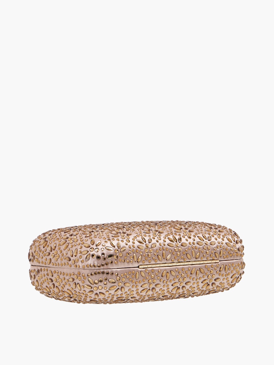 Embellished Clutch with Detachable Chain Strap
