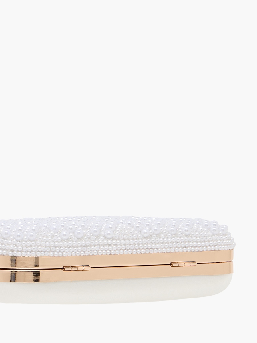 Embellished Clutch with Detachable Chain Strap
