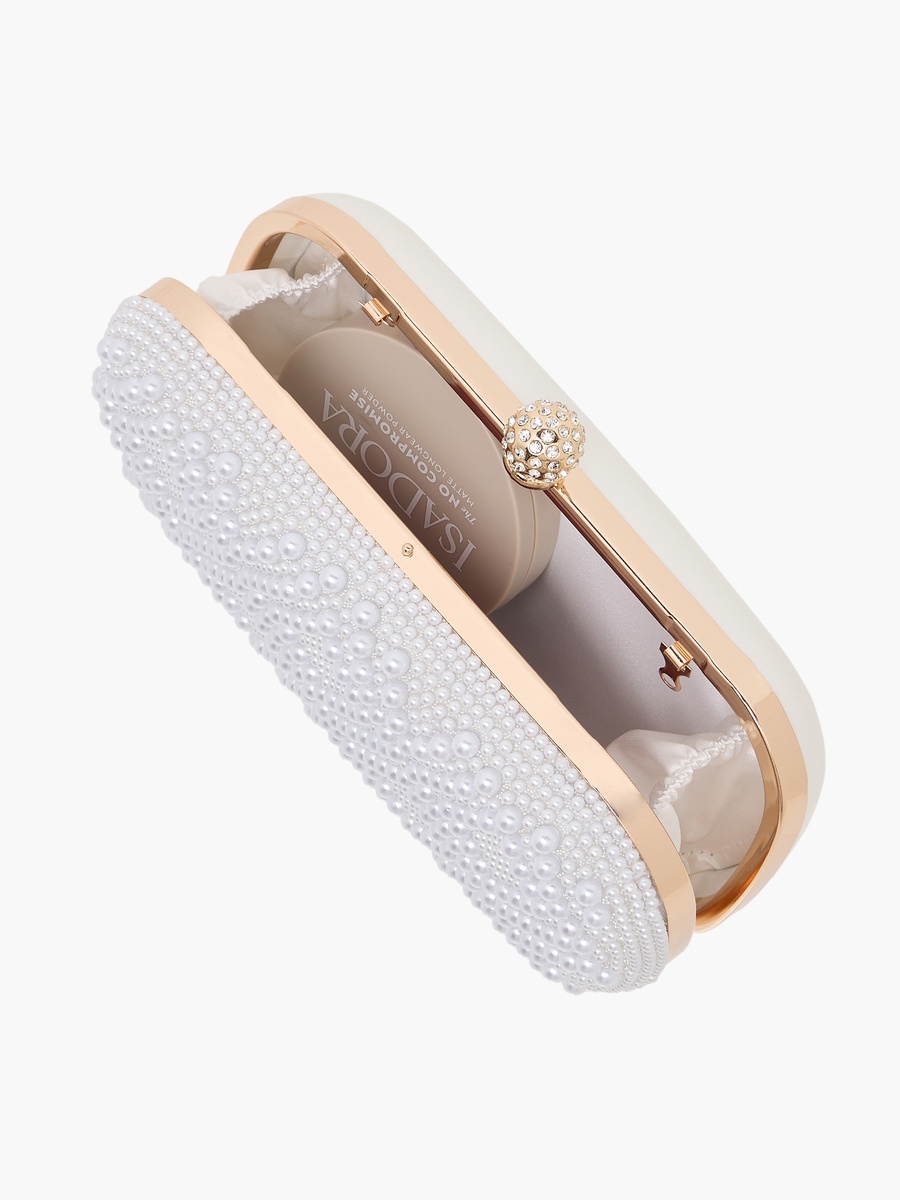 Embellished Clutch with Detachable Chain Strap