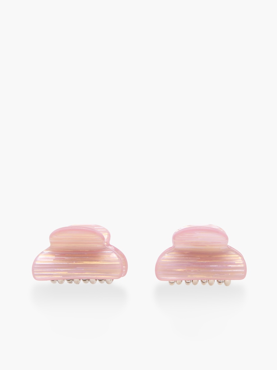 Pack of 6 Curved Hair Clamps with Marble Print