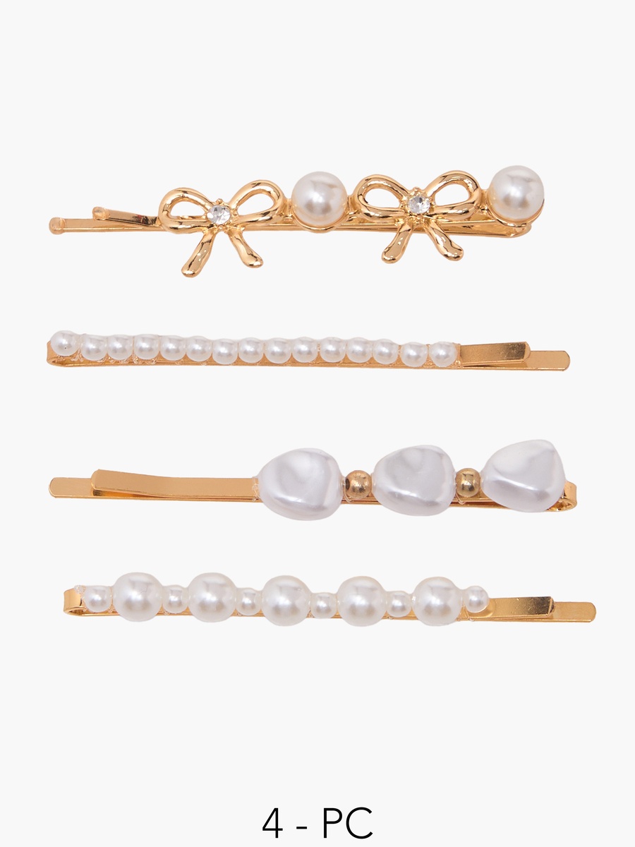 Pack of 4 Embellished Hairpin