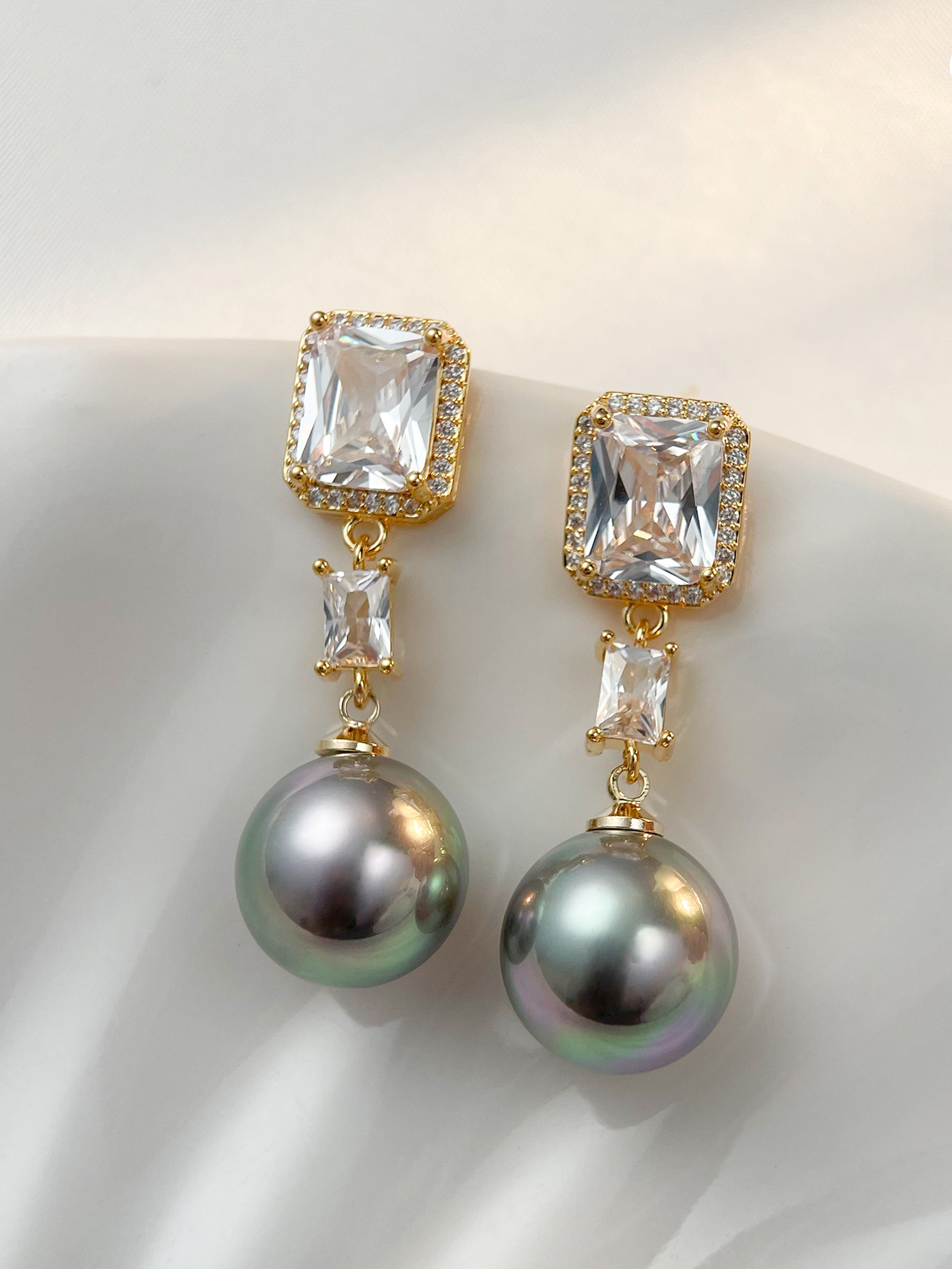 Faux Pearl Dangle Earrings