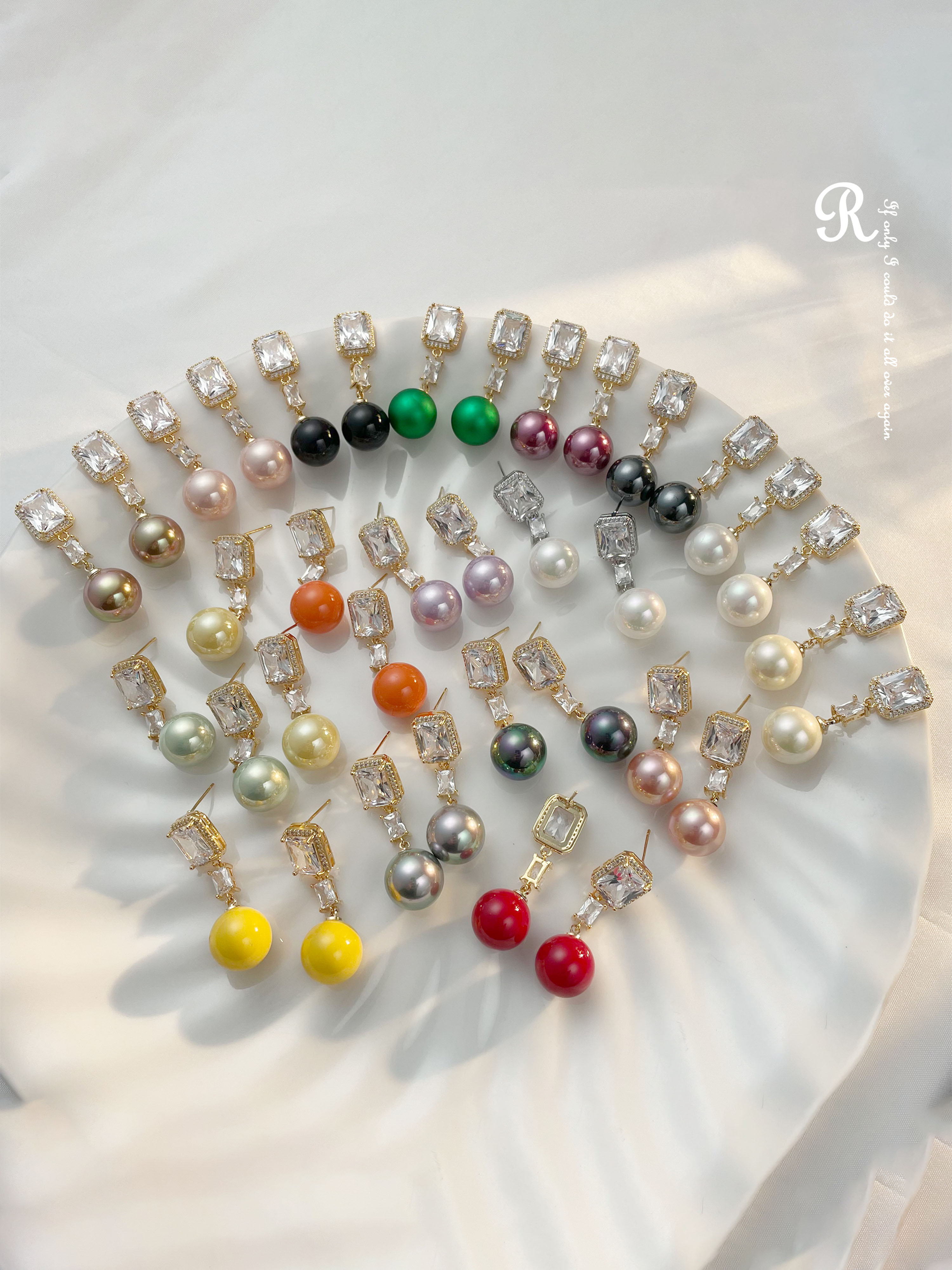 Faux Pearl Dangle Earrings