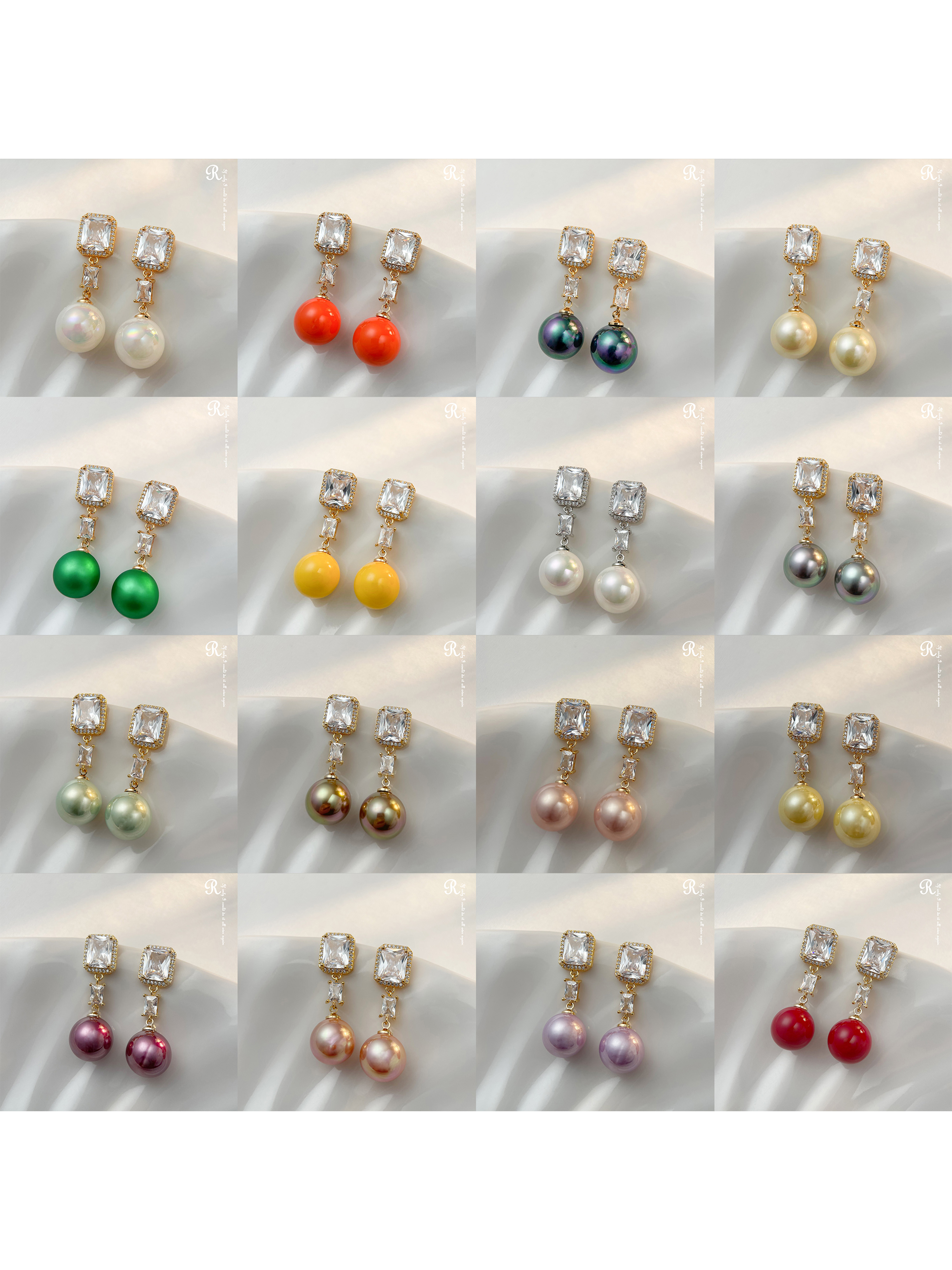 Faux Pearl Dangle Earrings
