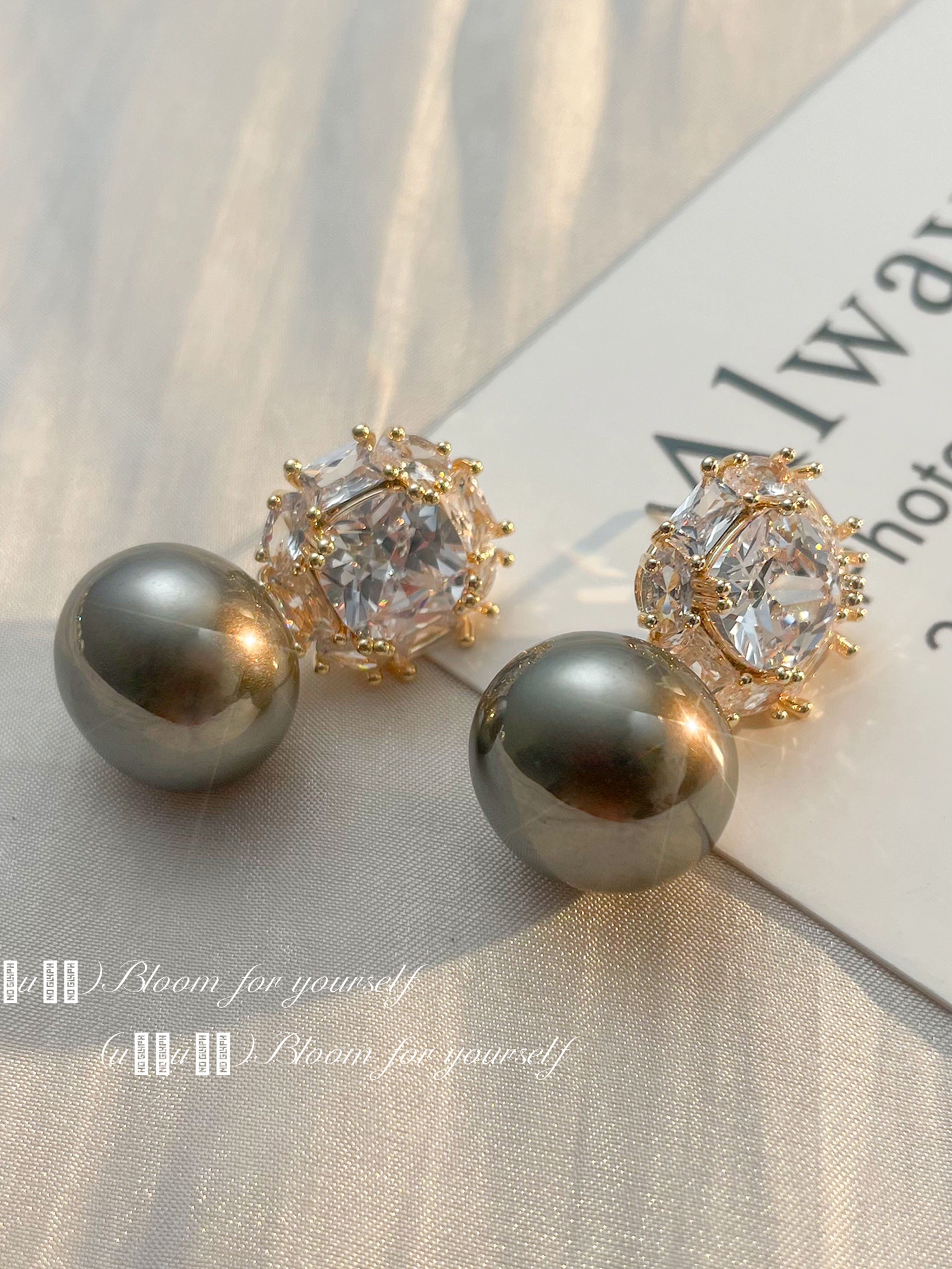 Faux Pearl Dangle Earrings