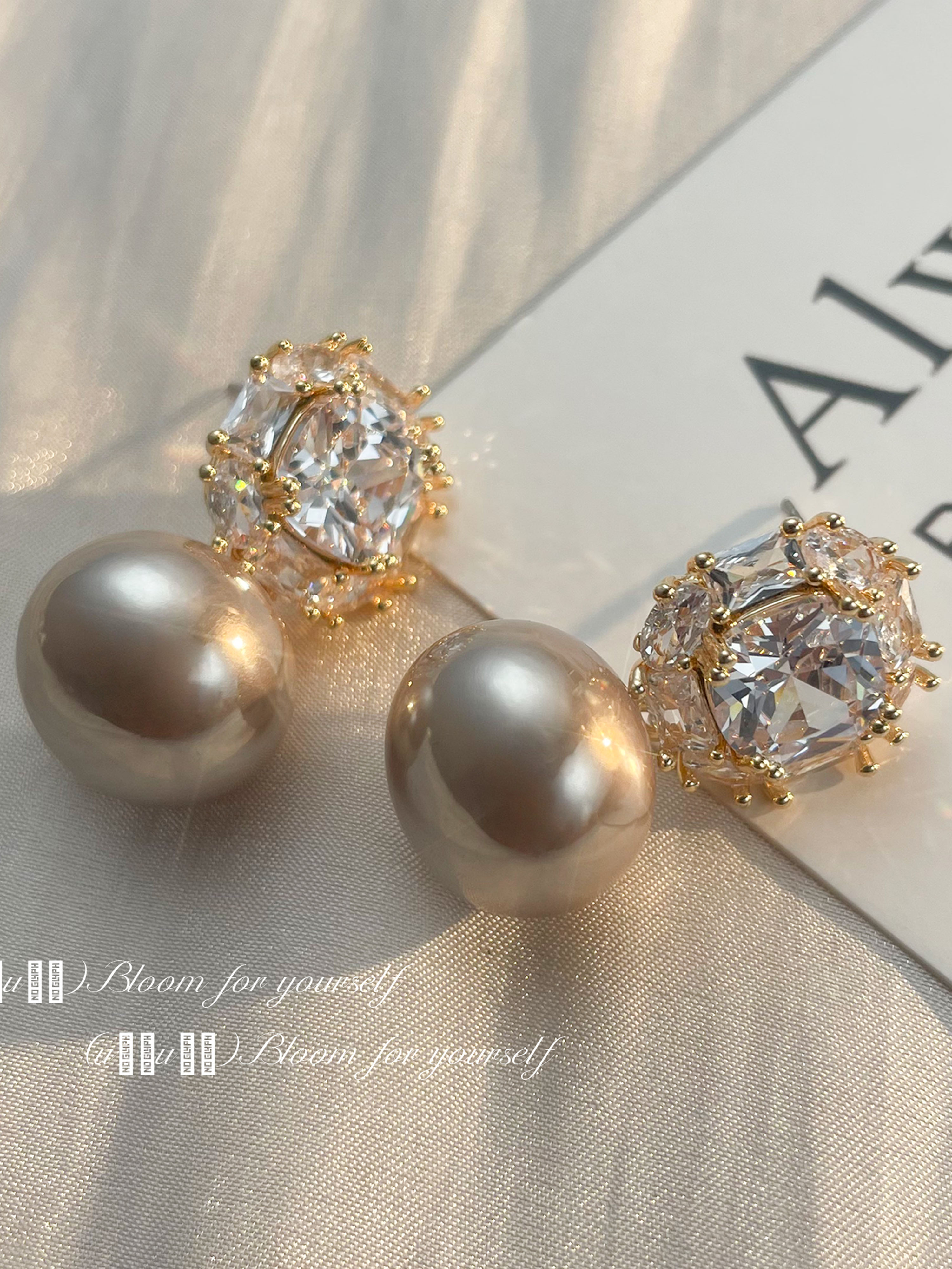 Faux Pearl Dangle Earrings