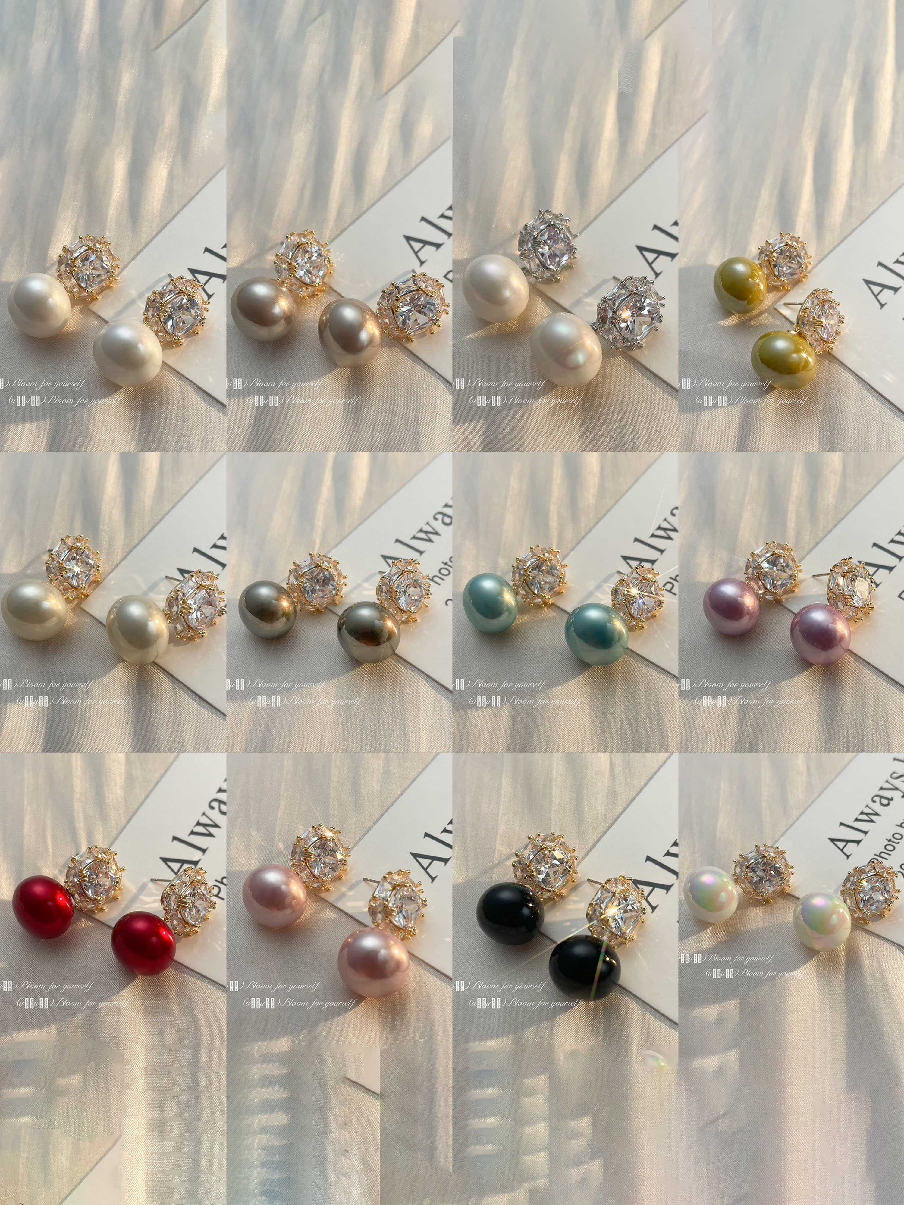 Faux Pearl Dangle Earrings