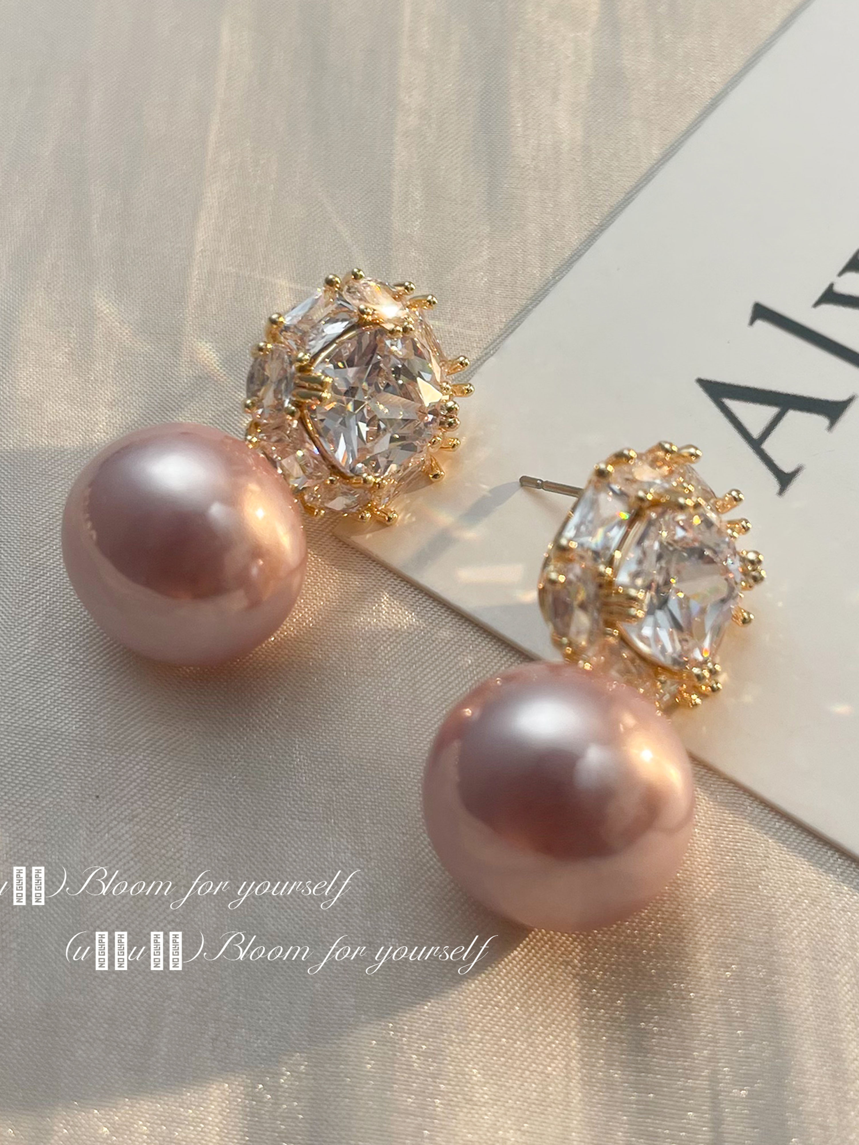 Faux Pearl Dangle Earrings