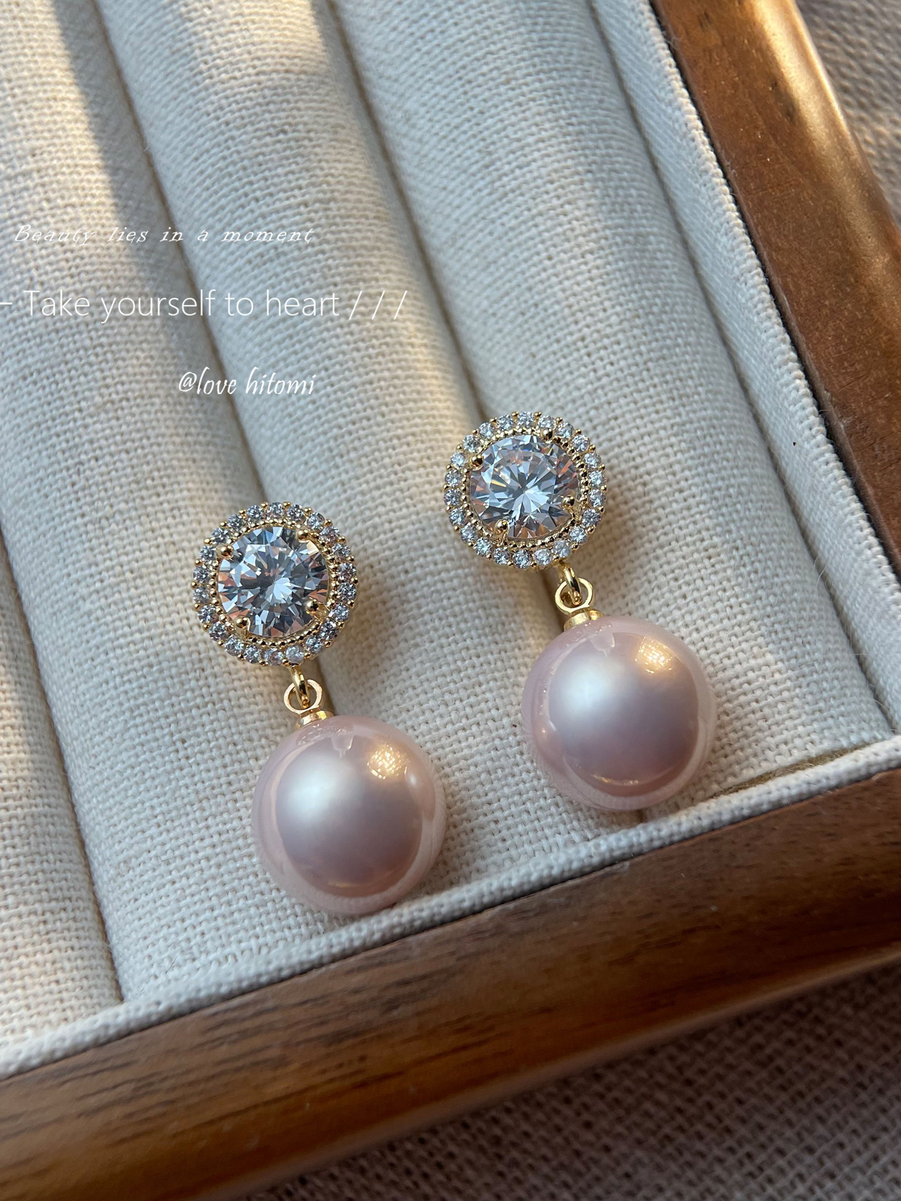 Faux Pearl Dangle Earrings