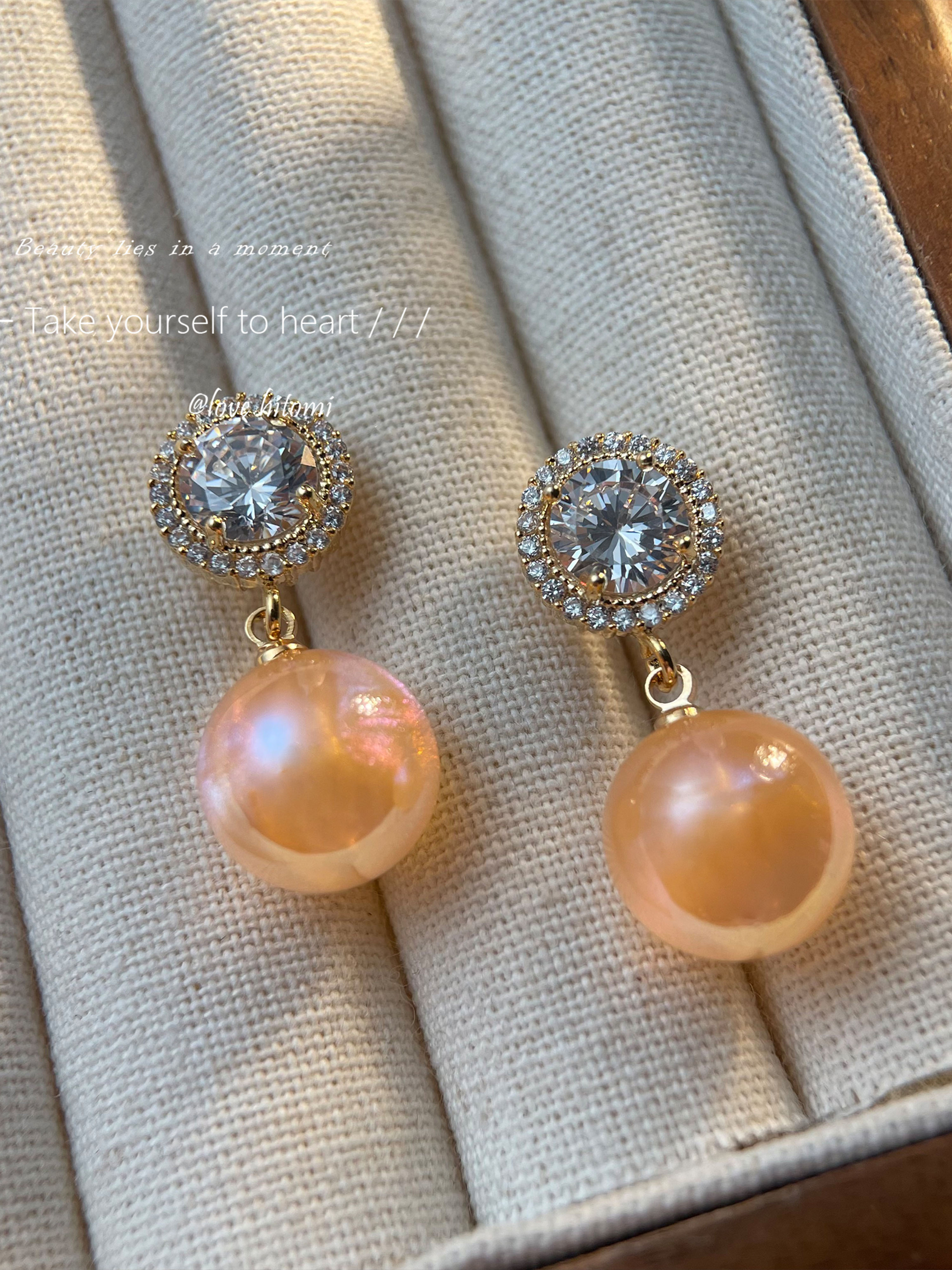 Faux Pearl Dangle Earrings