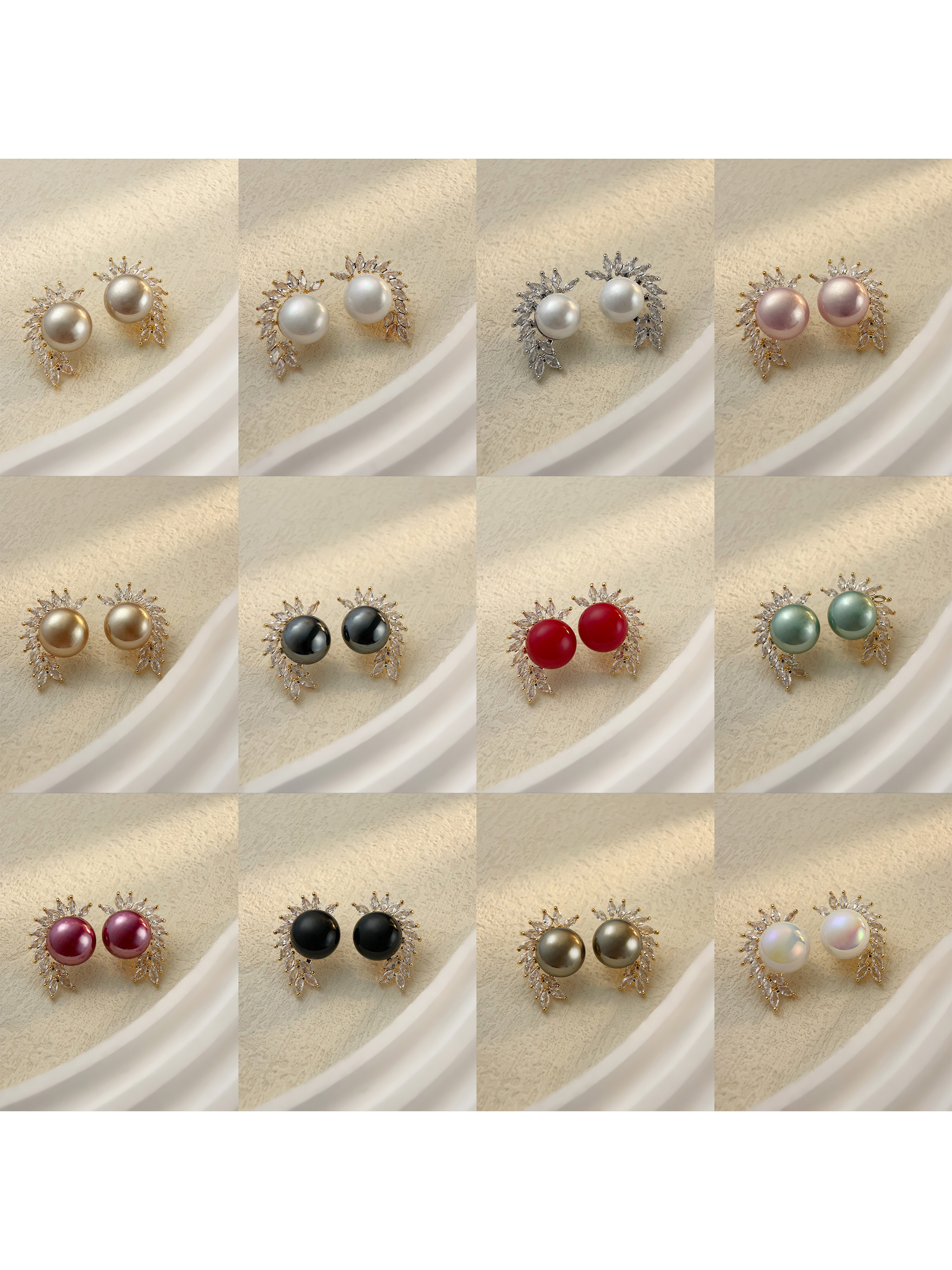 Faux Pearl Stud Earrings