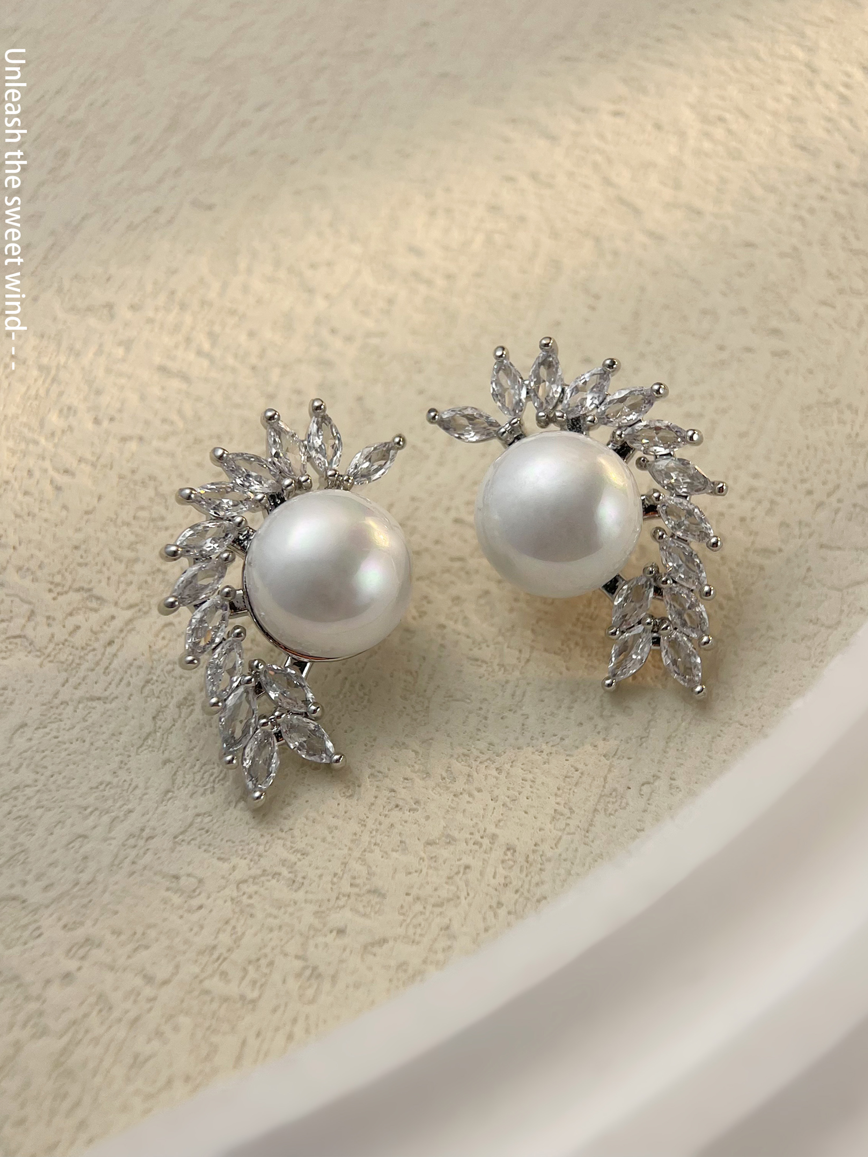 Faux Pearl Stud Earrings