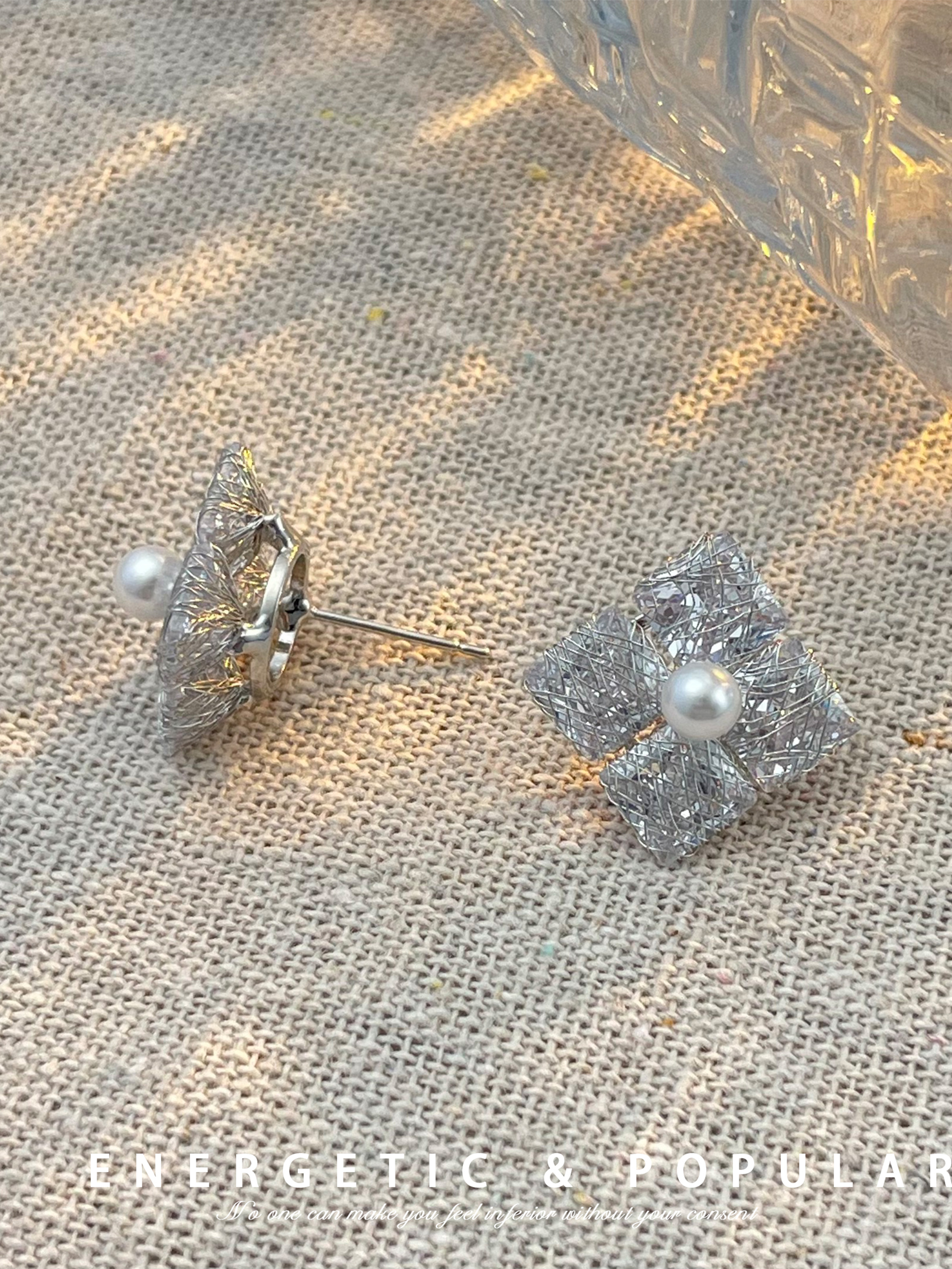 Faux Pearl Stud Earrings
