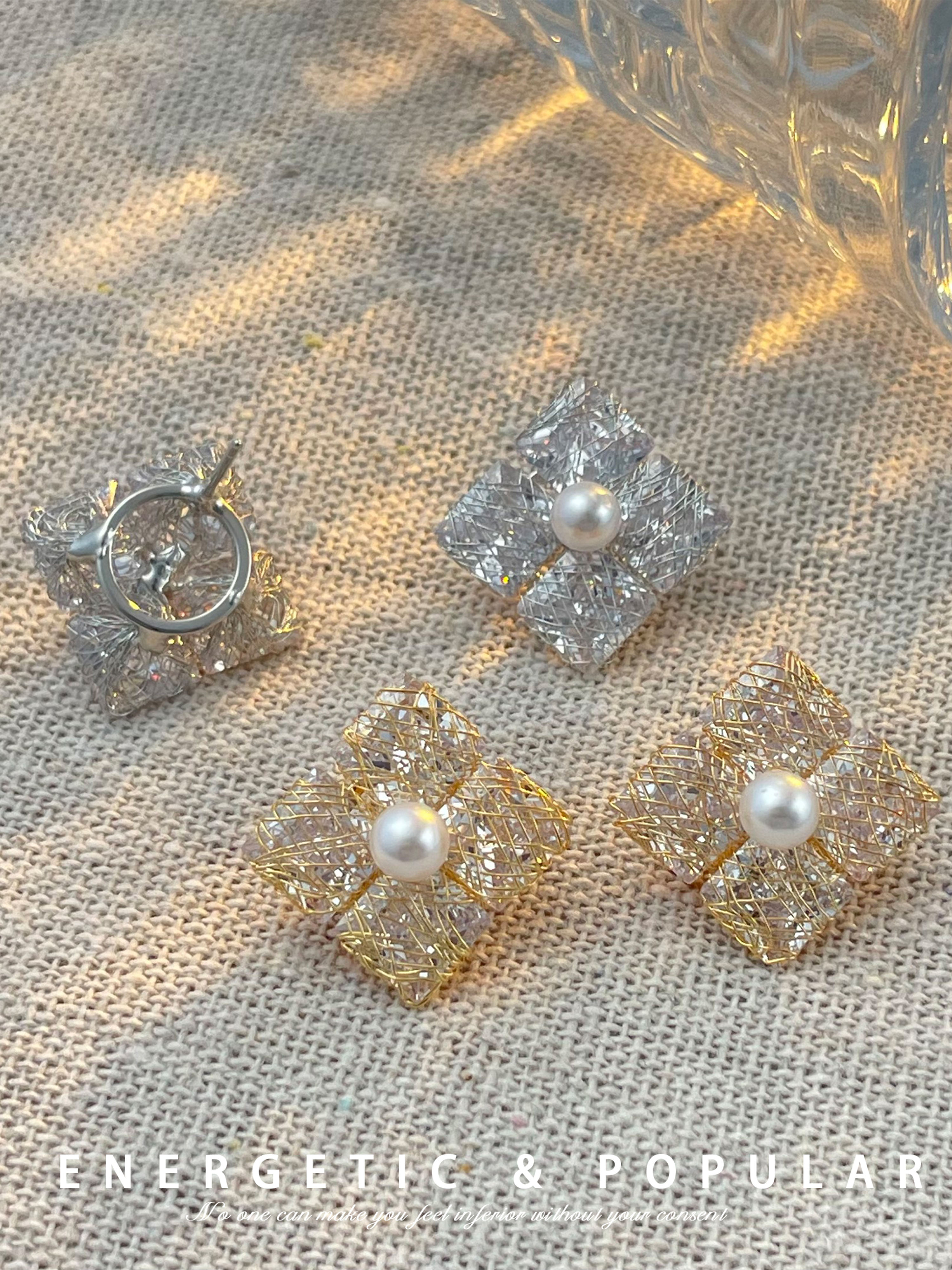 Faux Pearl Stud Earrings