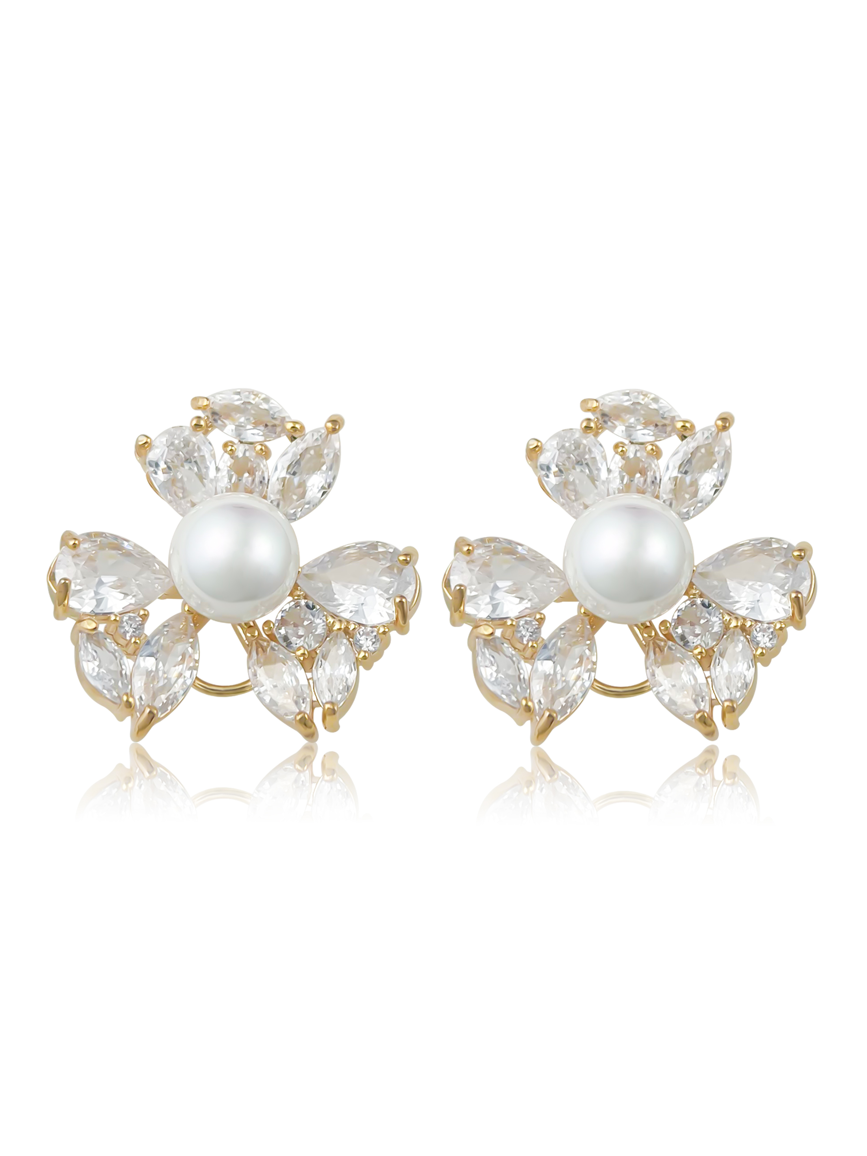 Faux Pearl Stud Earrings