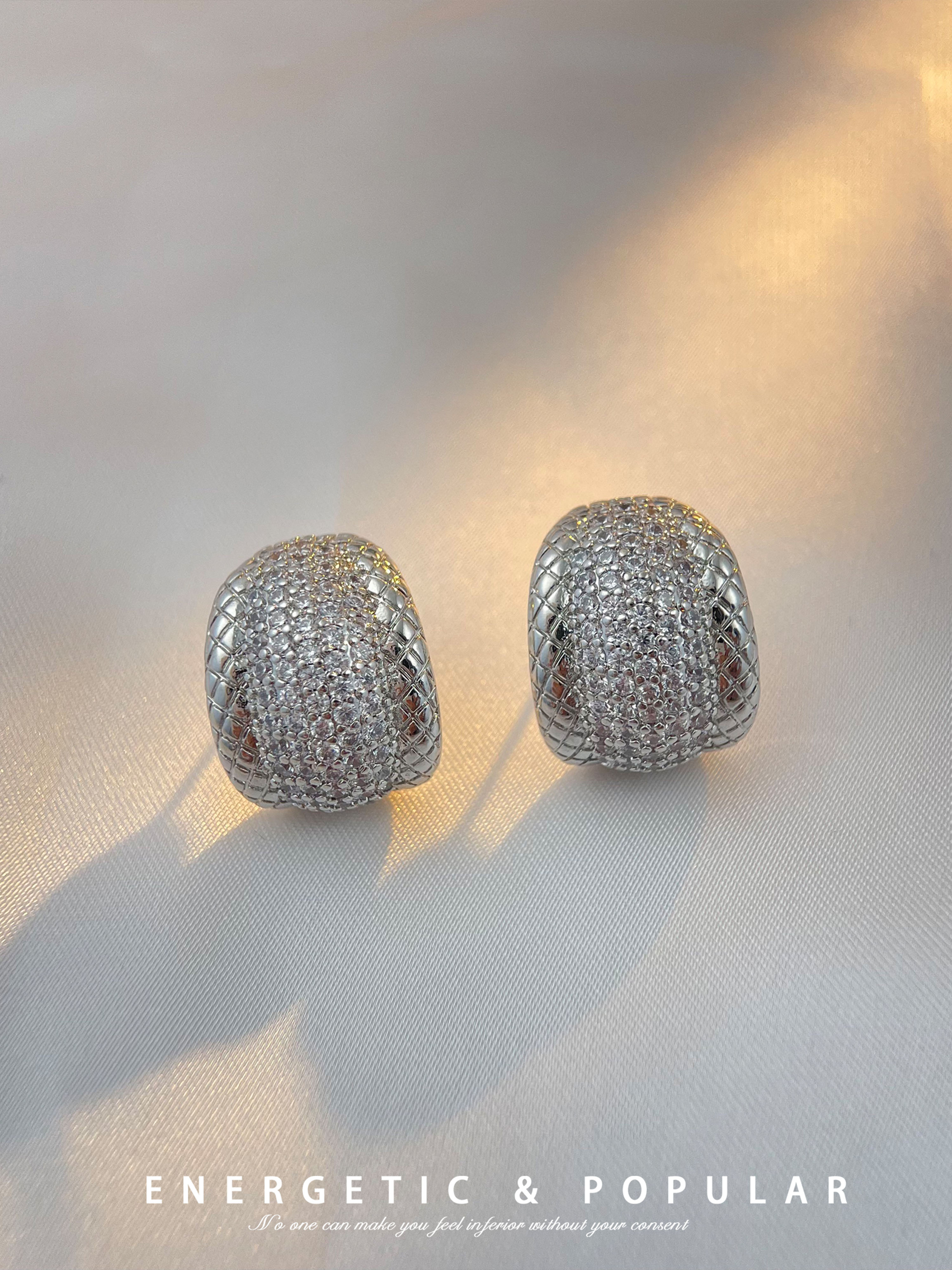 Embellished Huggie Earrings