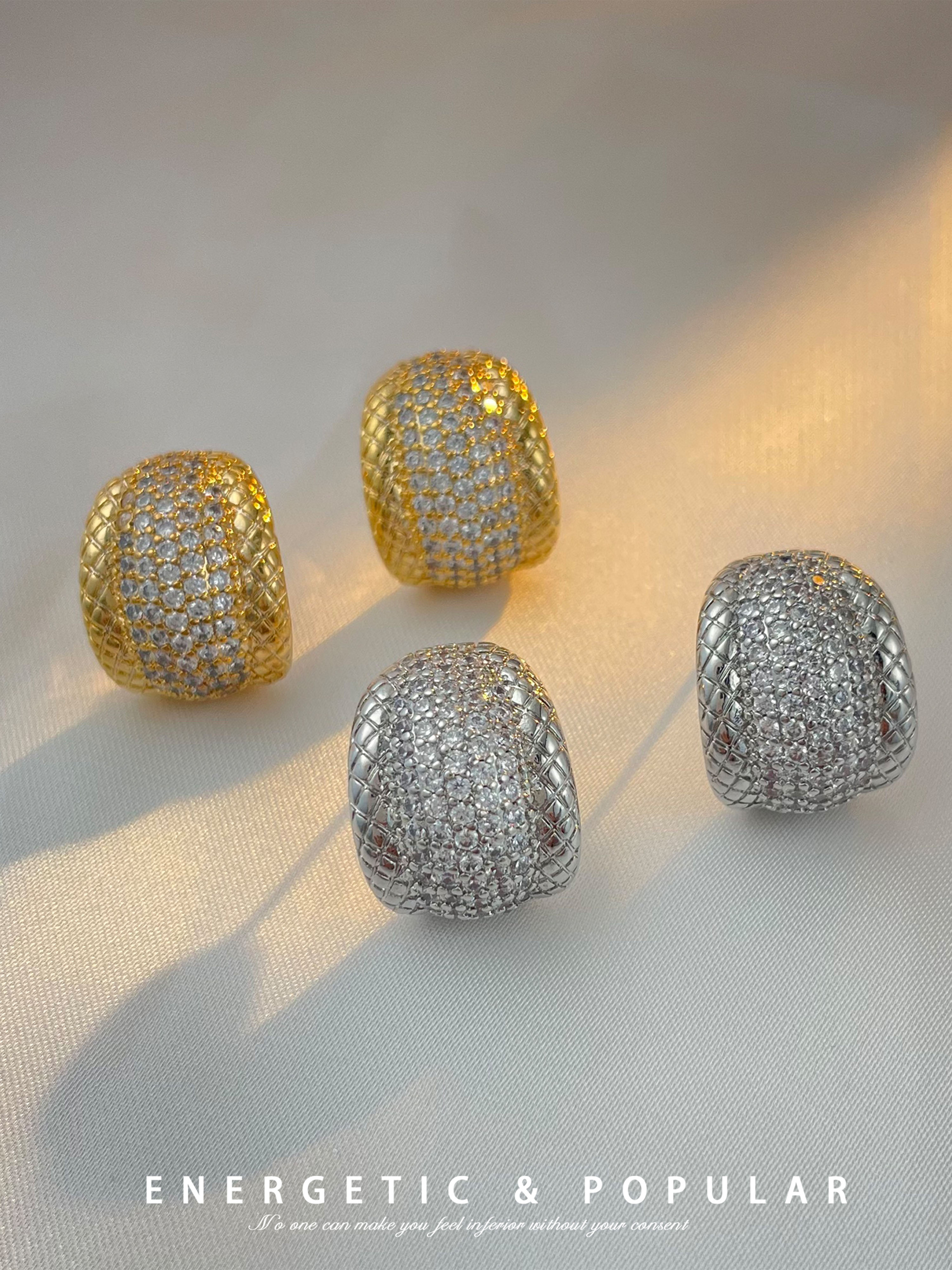 Embellished Huggie Earrings