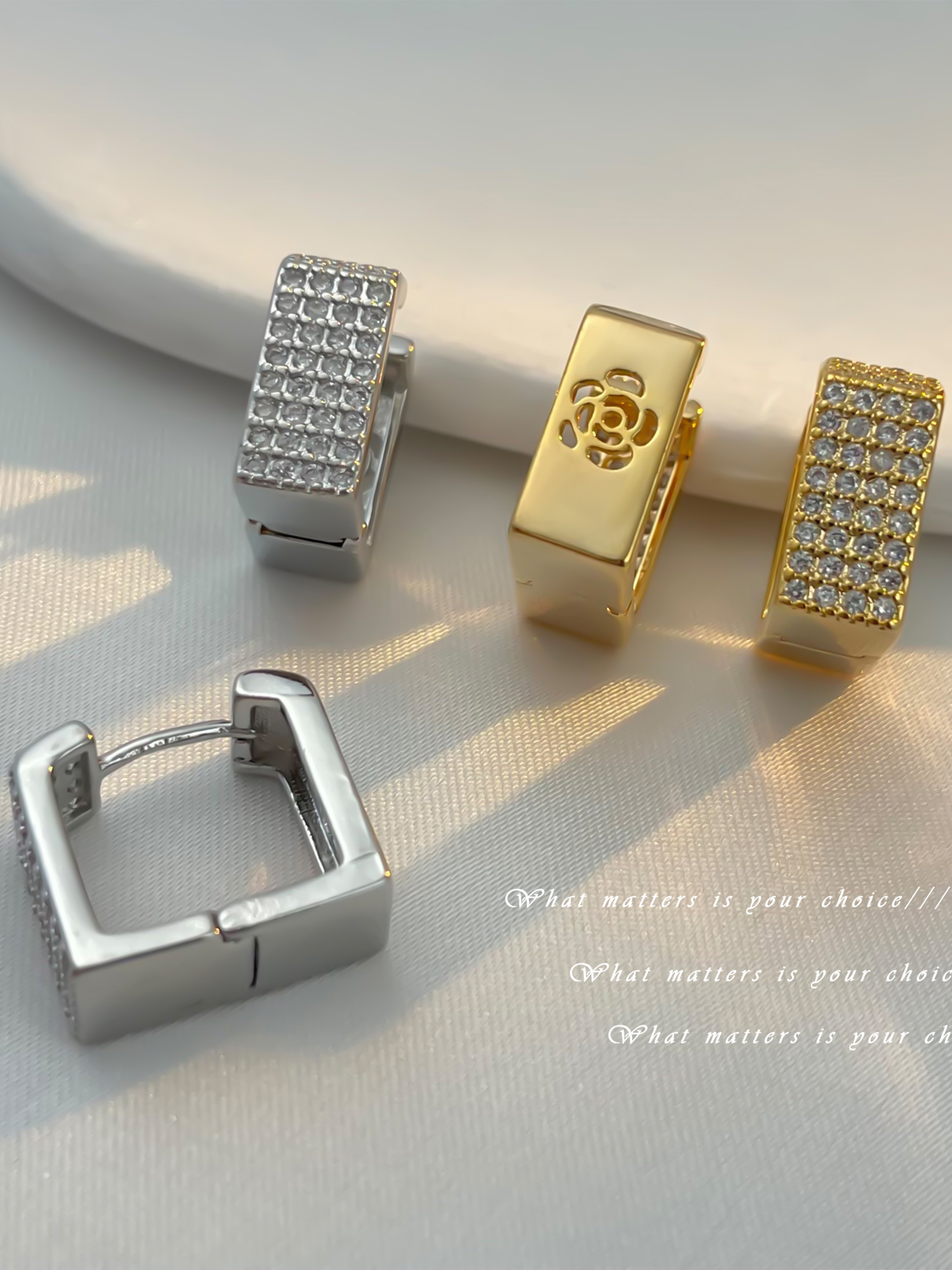 Embellished Huggie Earrings