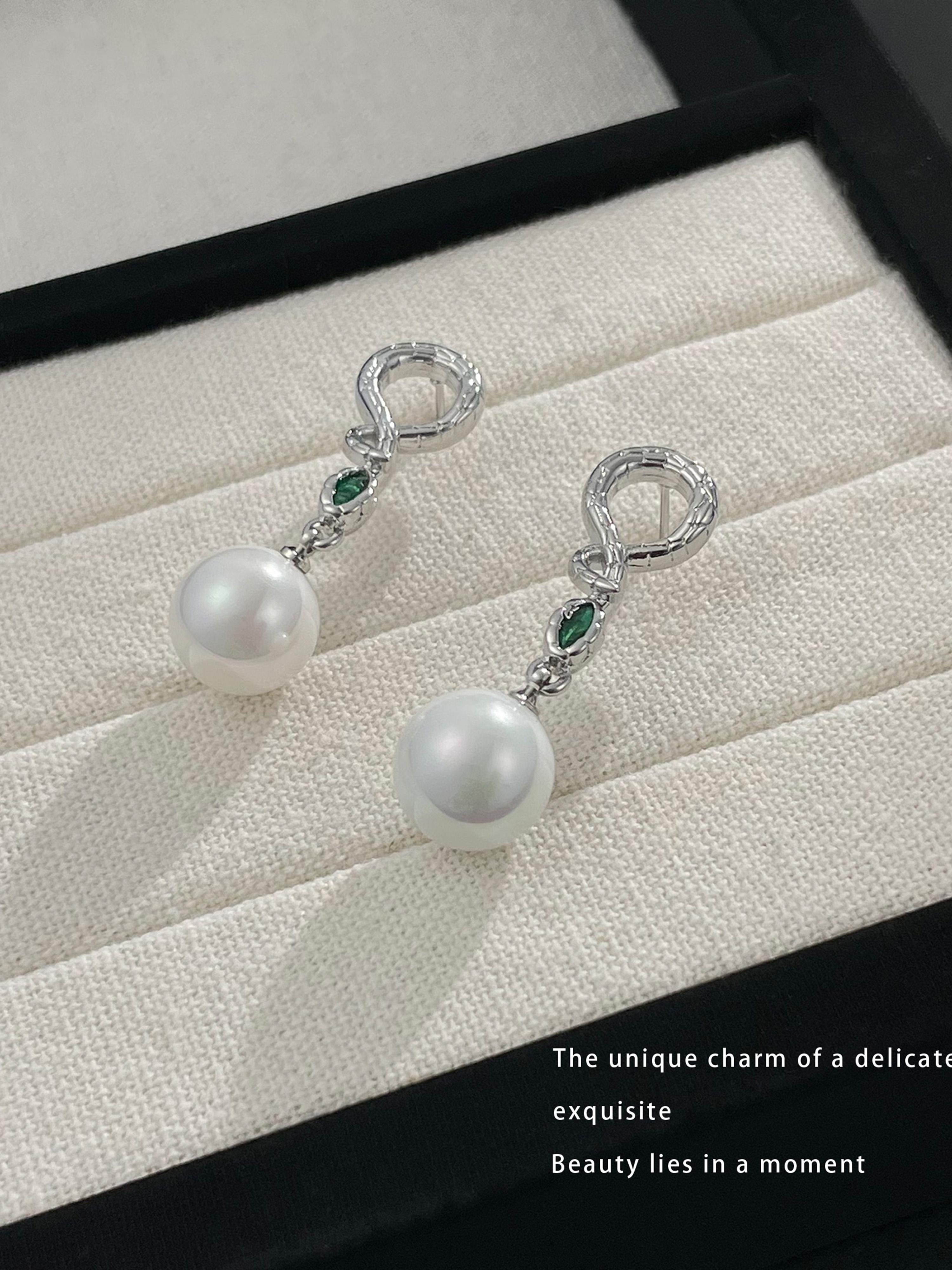 Faux Pearl Dangle Earrings
