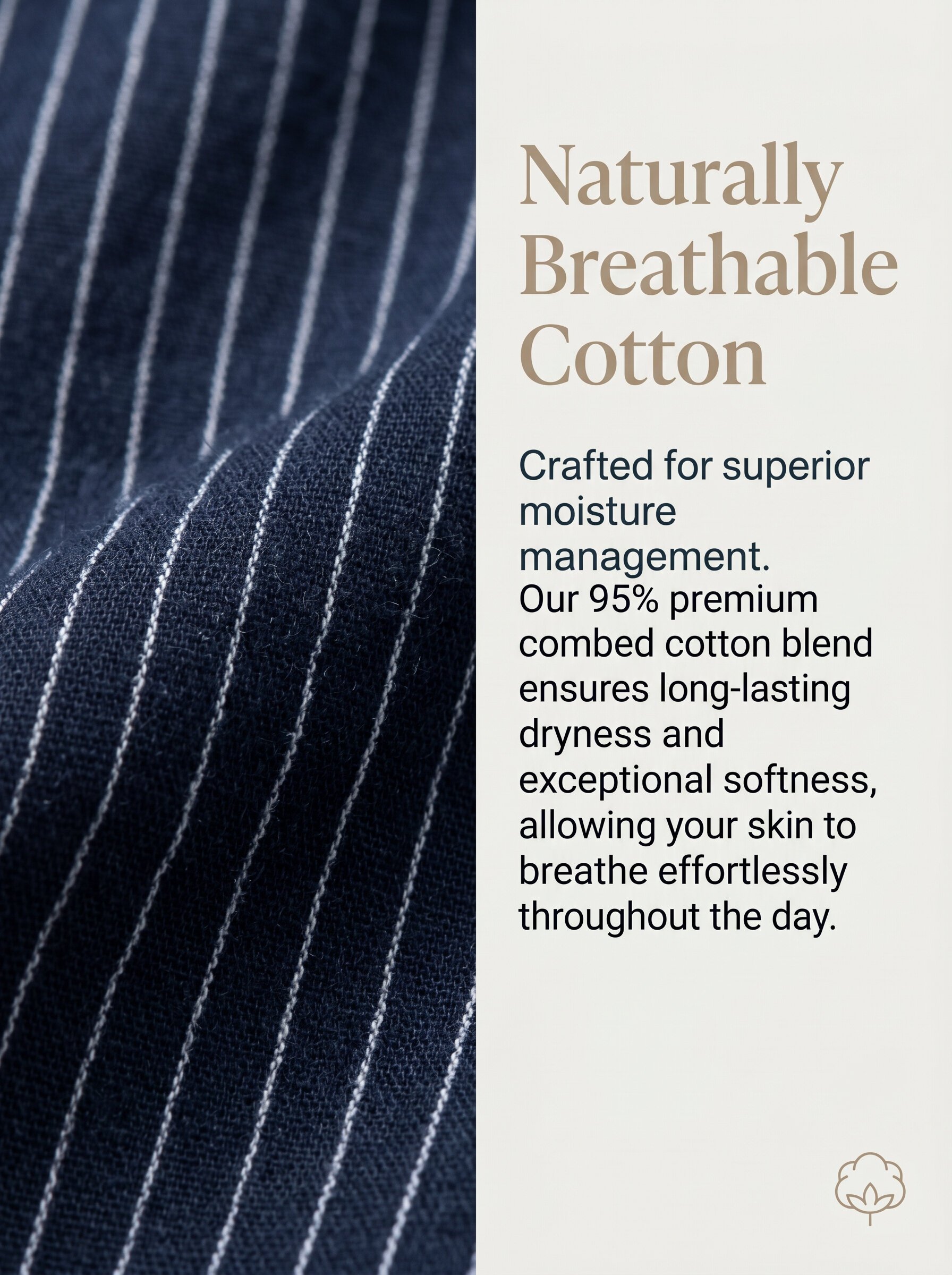 Men Blue Striped Cotton Boxers