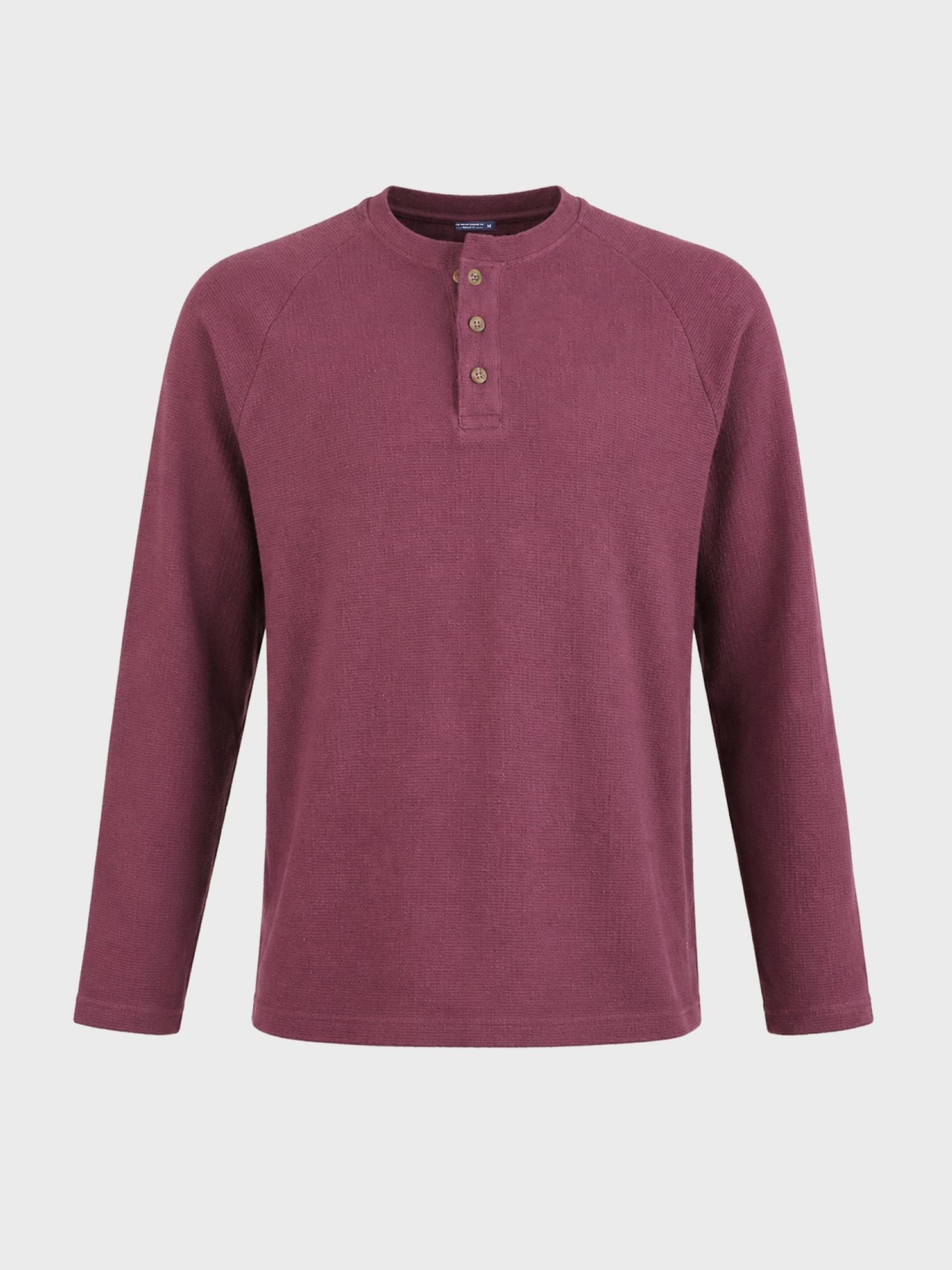 Men Regular Fit Solid Henley Neck T-Shirt