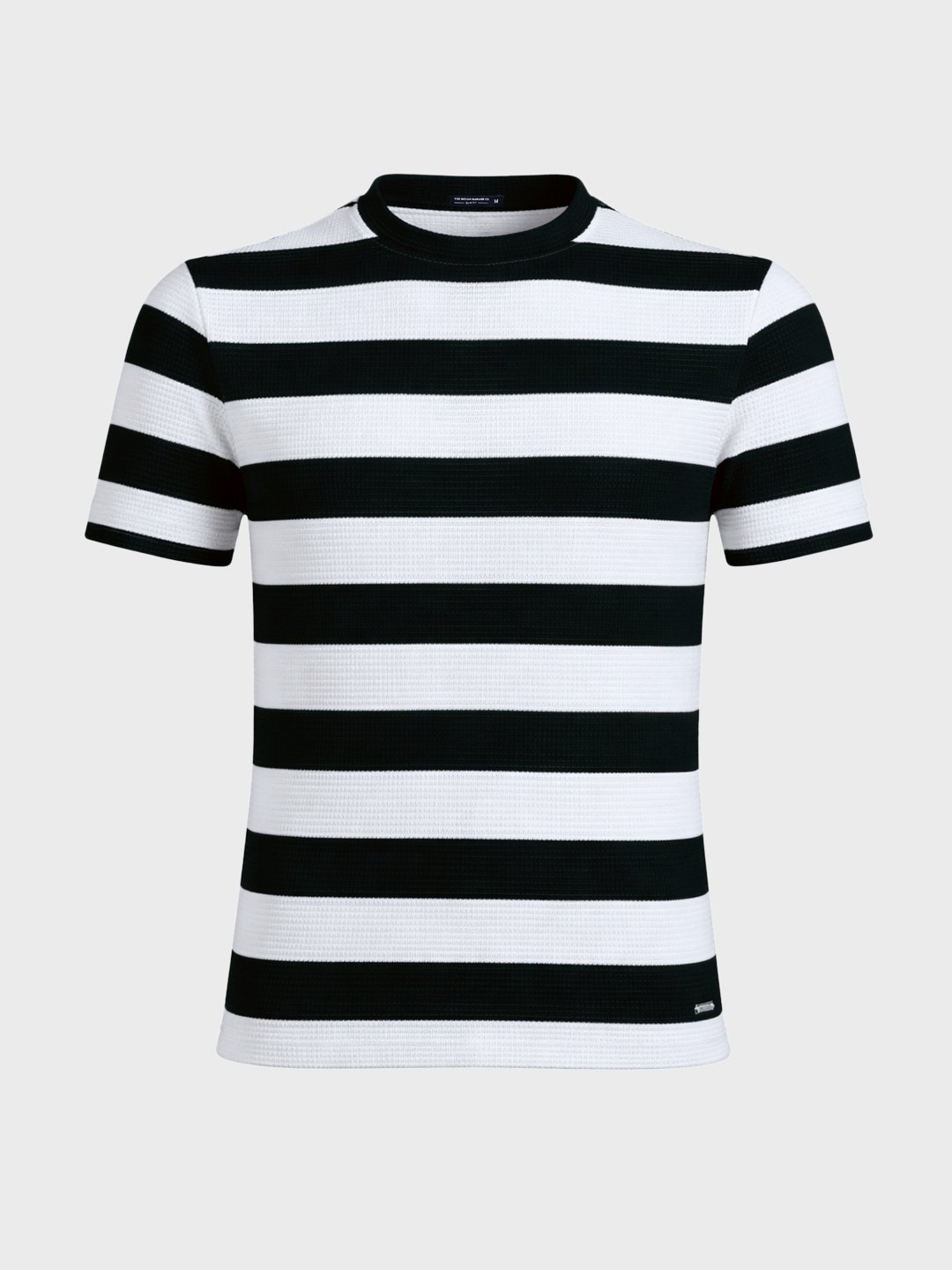 Men Slim Fit Striped Crew Neck T-Shirt