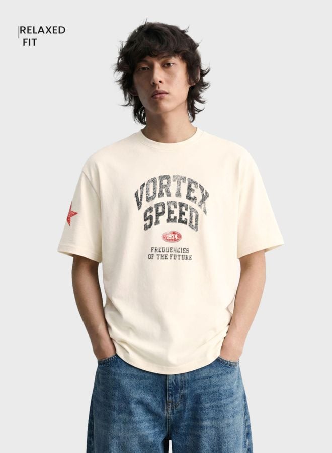 Men Relaxed Fit Printed Crew Neck T-Shirt