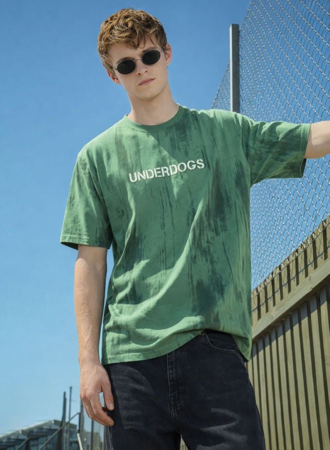 Men Relaxed Fit Printed Crew Neck T-Shirt