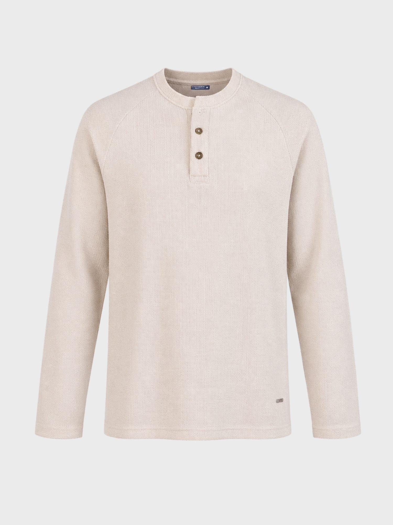 Men Regular Fit Solid Henley Neck T-Shirt