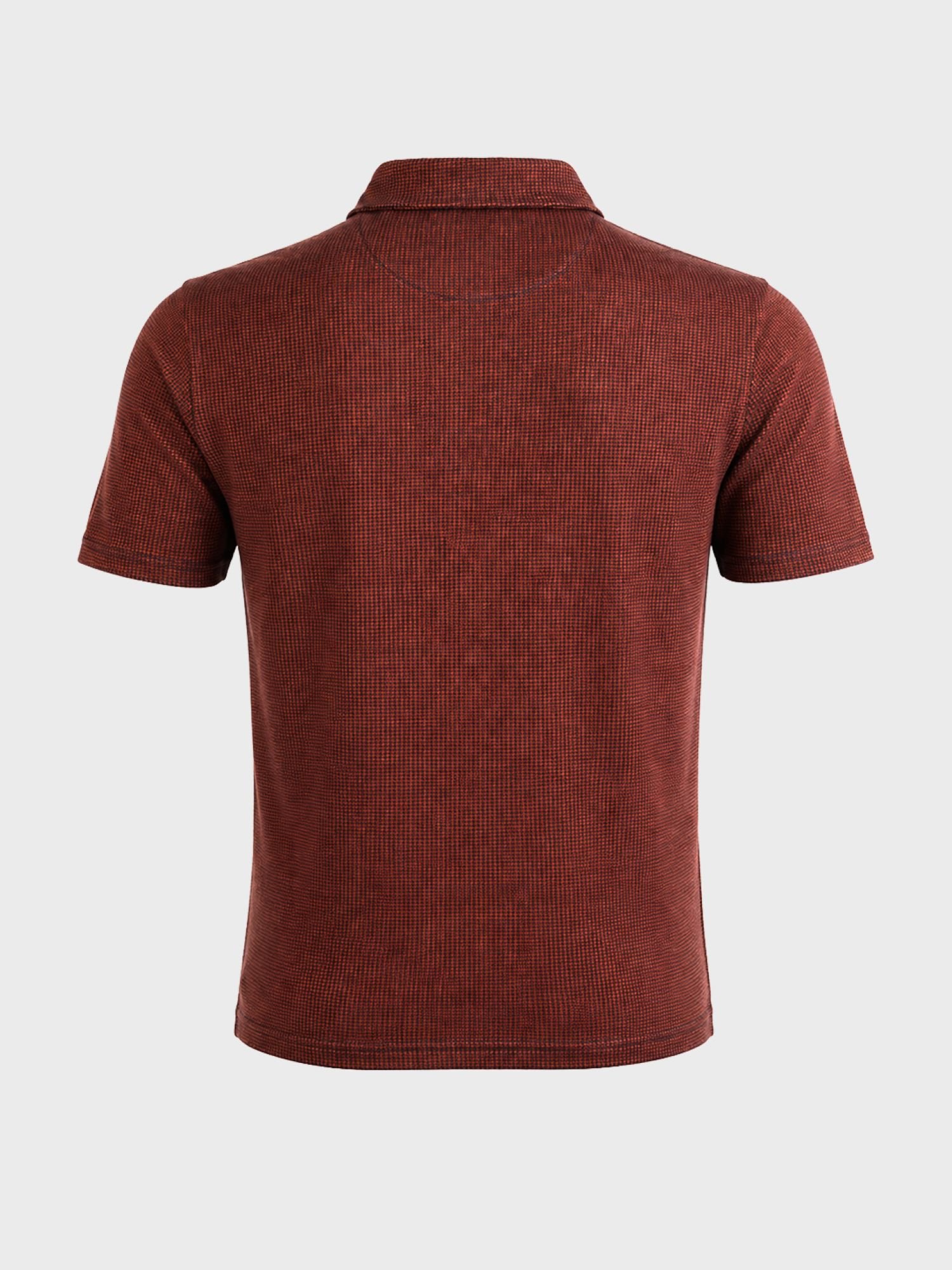 Men Slim Fit Geometric Polo T-Shirt