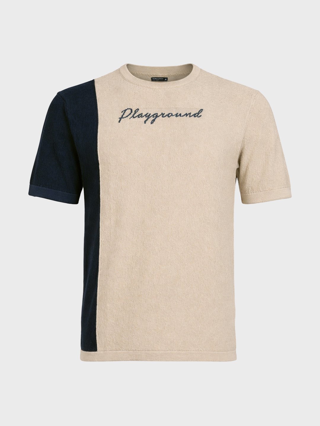 Men Slim Fit Color Block Crew Neck T-Shirt