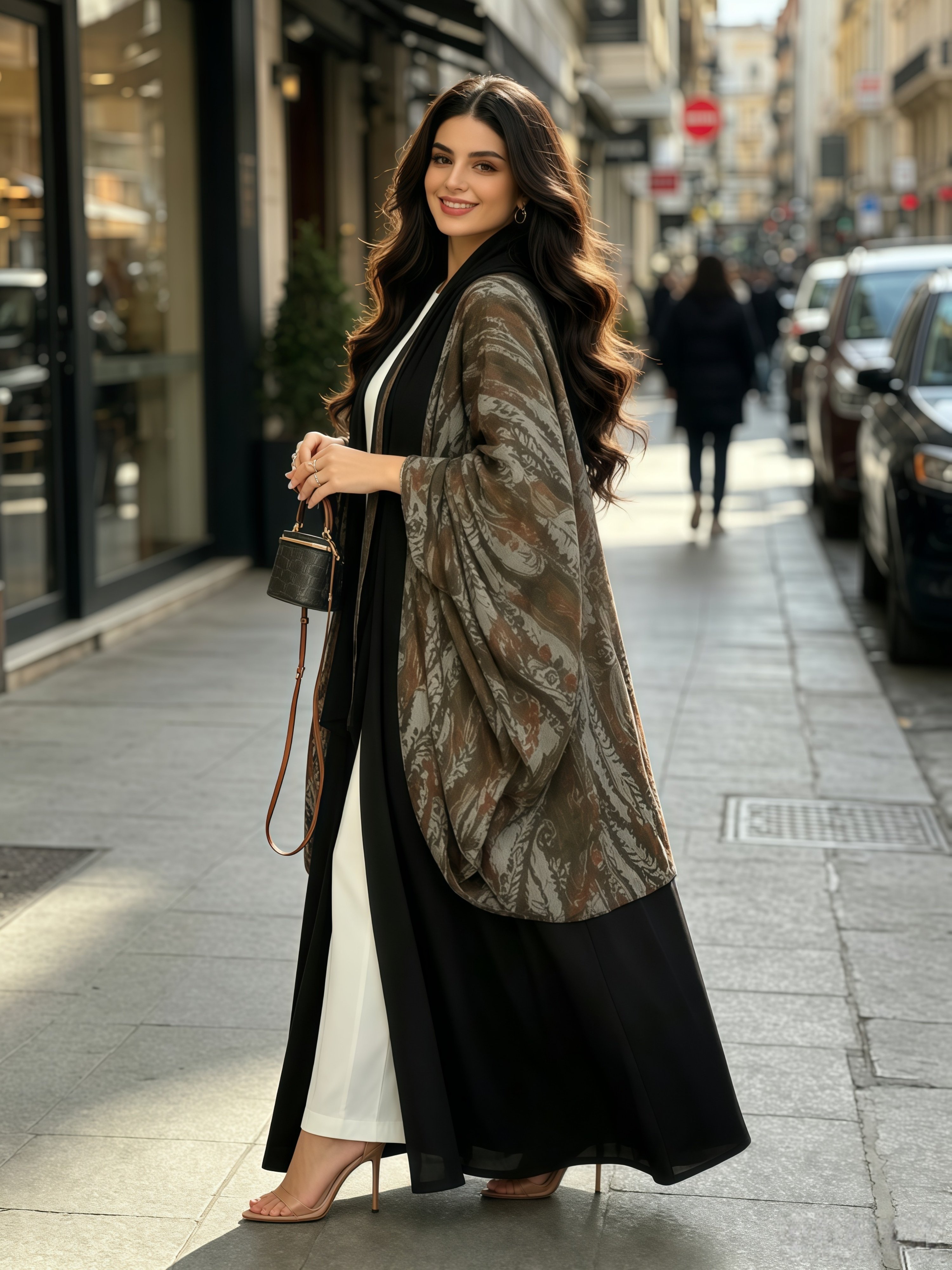 Multi-Color Abstract Abaya
