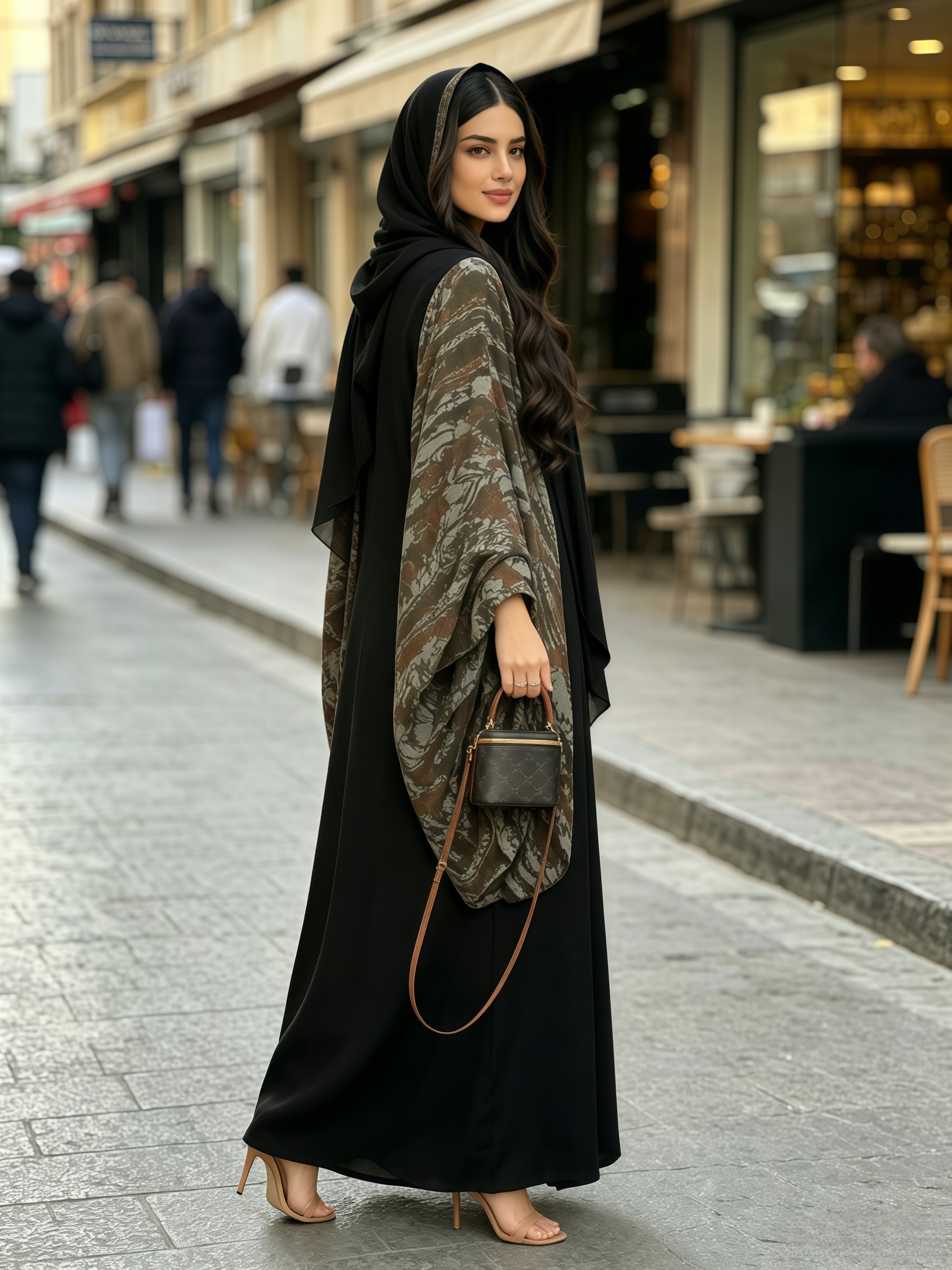 Multi-Color Abstract Abaya