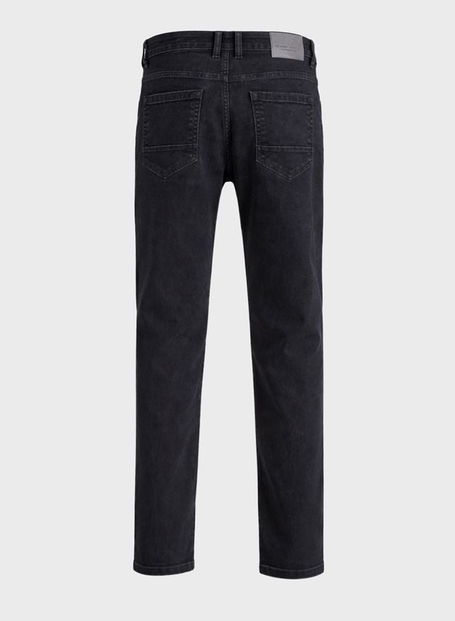 Men Slim Straight Fit Solid Jeans
