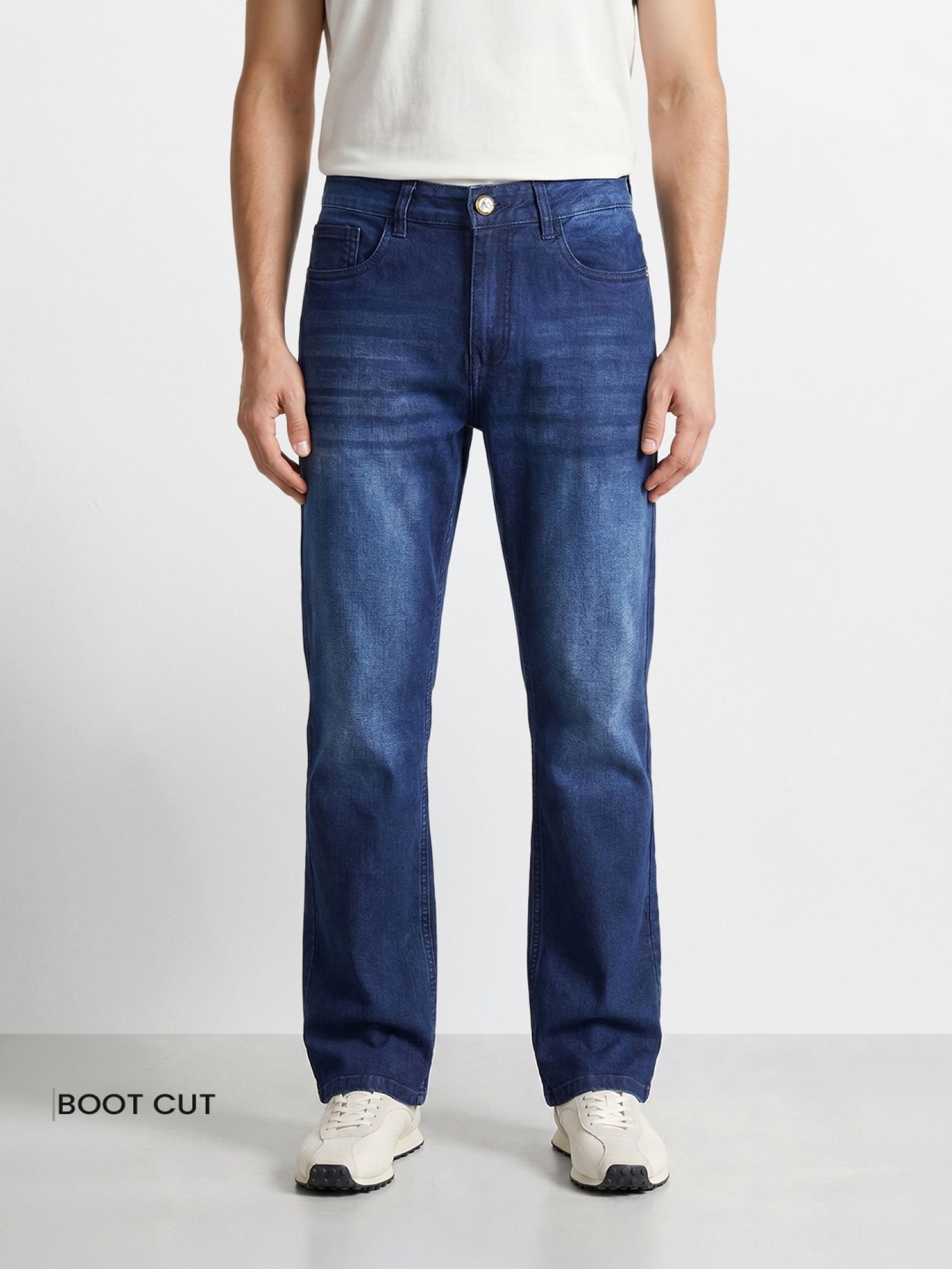 Men Bootcut Solid Jeans