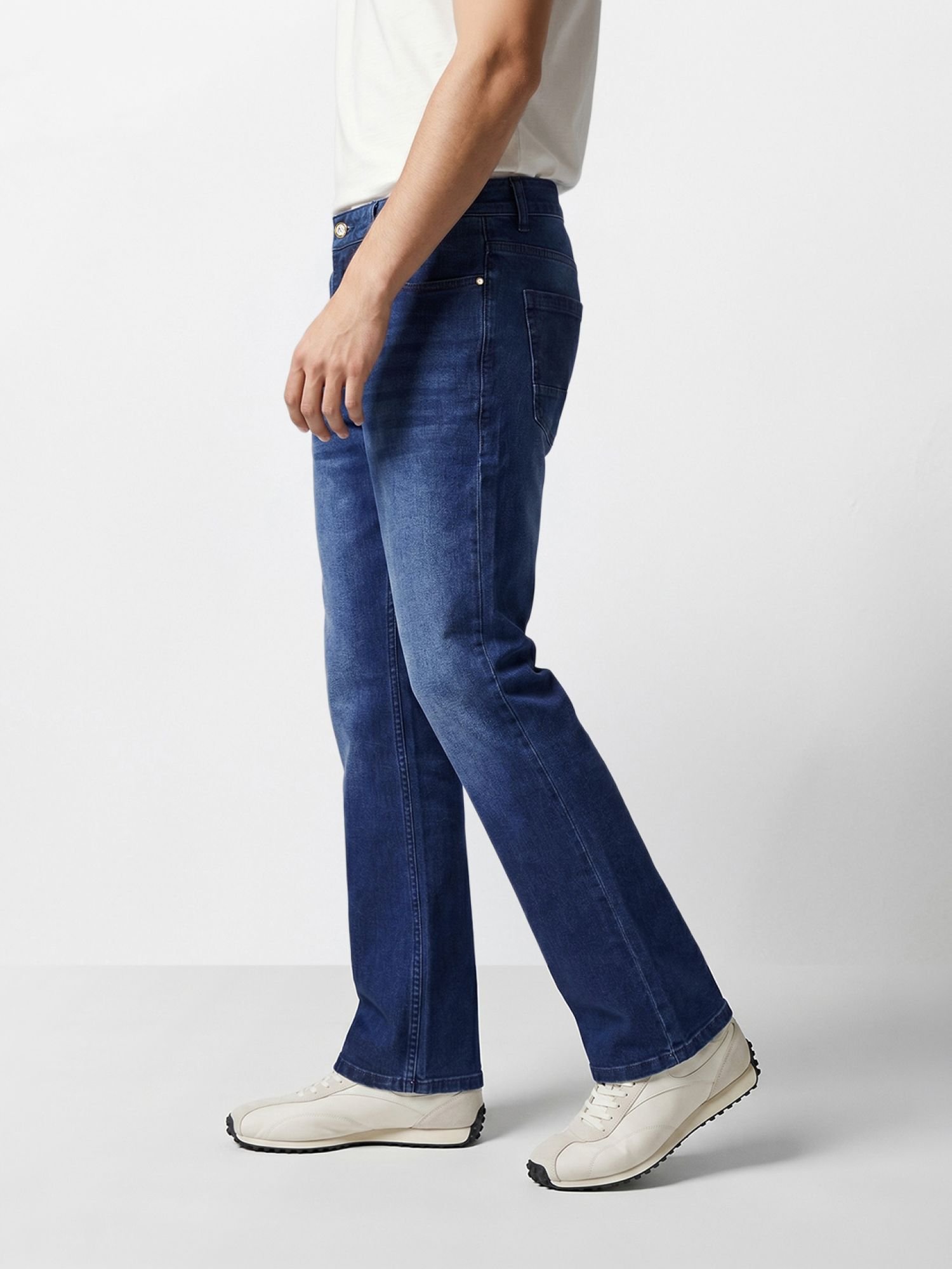 Men Bootcut Solid Jeans