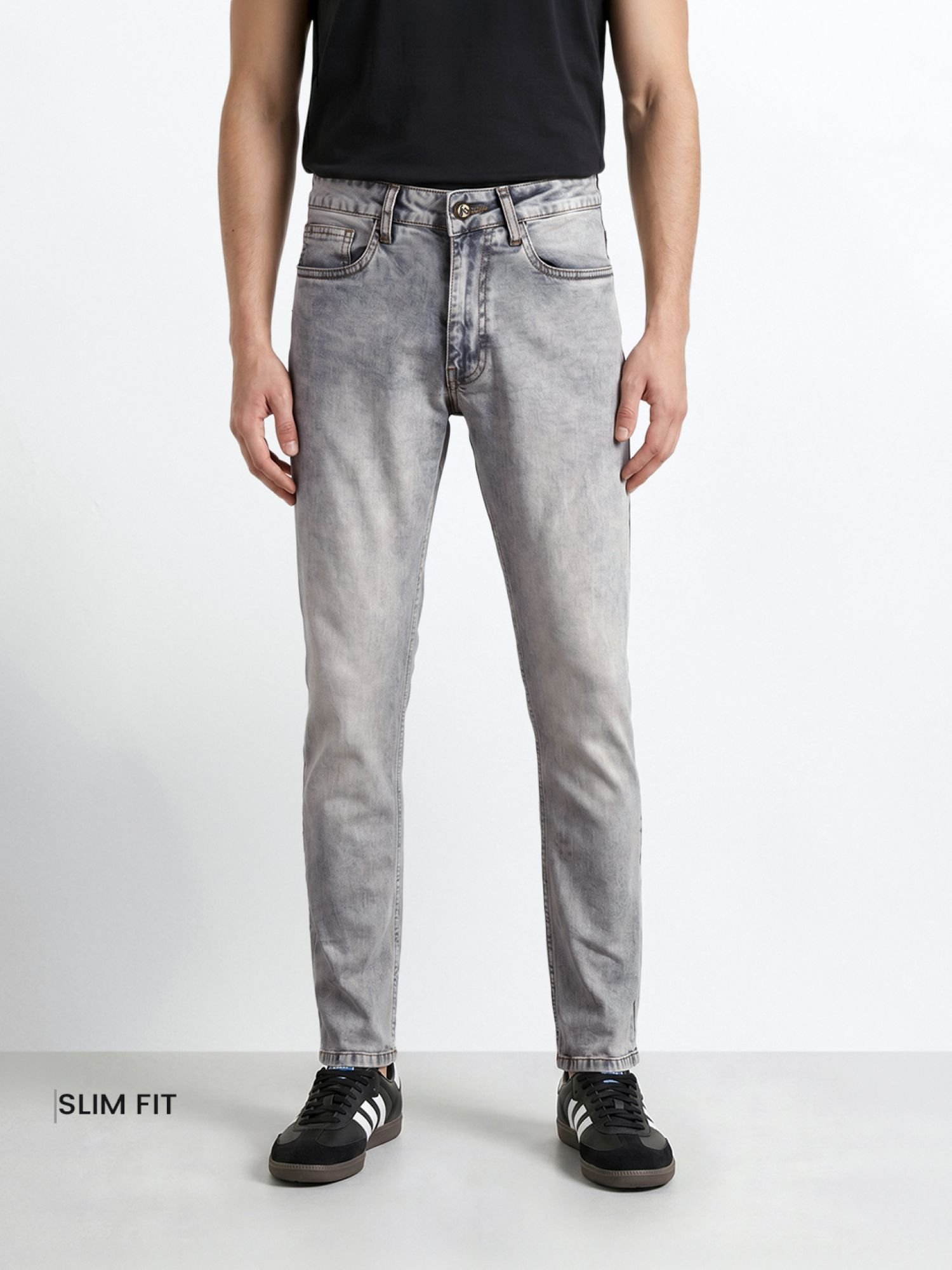 Men Slim Fit Solid Jeans