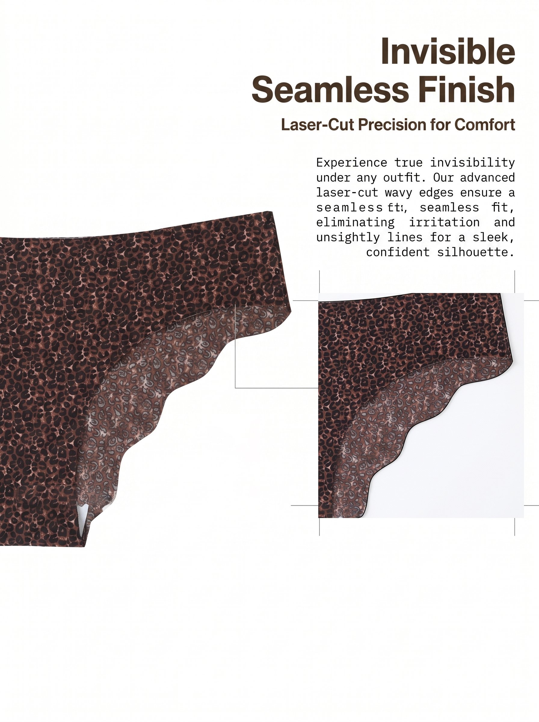Brown Leopard Print Seamless Brief