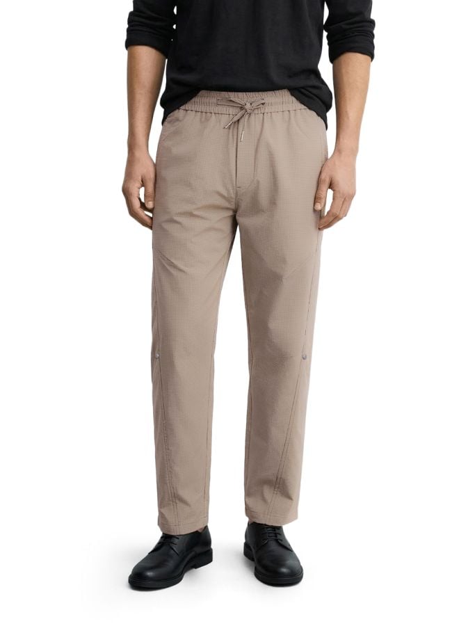 Men Relaxed Fit Solid Mid-Rise Joggers