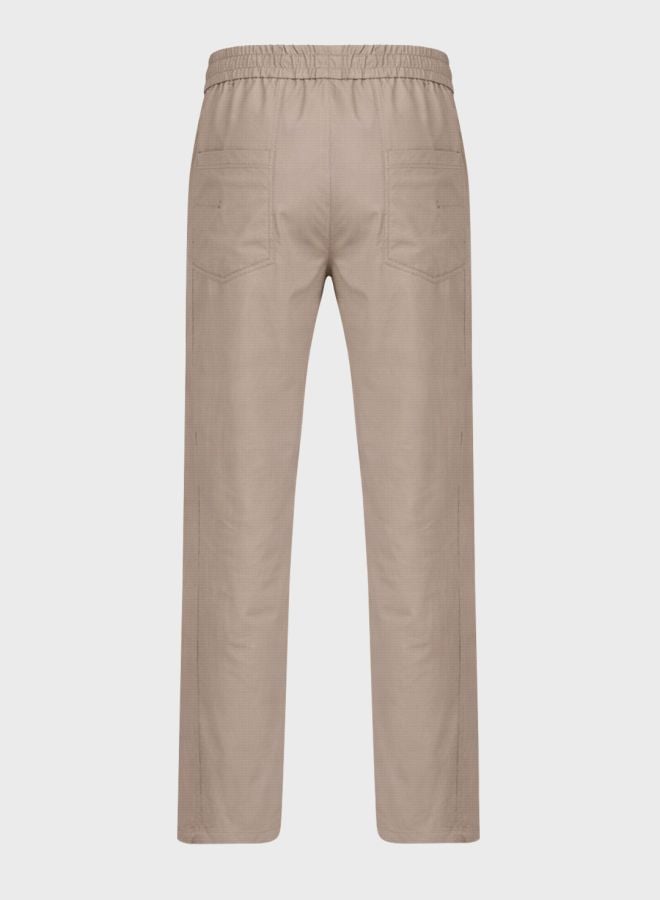 Men Relaxed Fit Solid Mid-Rise Joggers