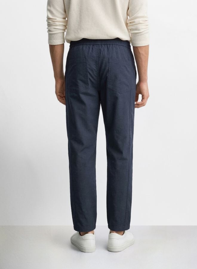Men Relaxed Fit Solid Mid-Rise Joggers
