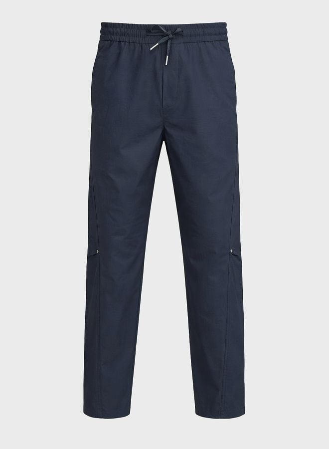 Men Relaxed Fit Solid Mid-Rise Joggers