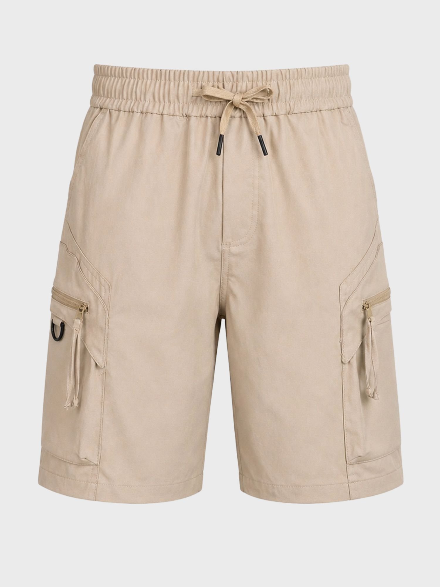 Men Relaxed Fit Solid Mid-Rise Cargo Shorts
